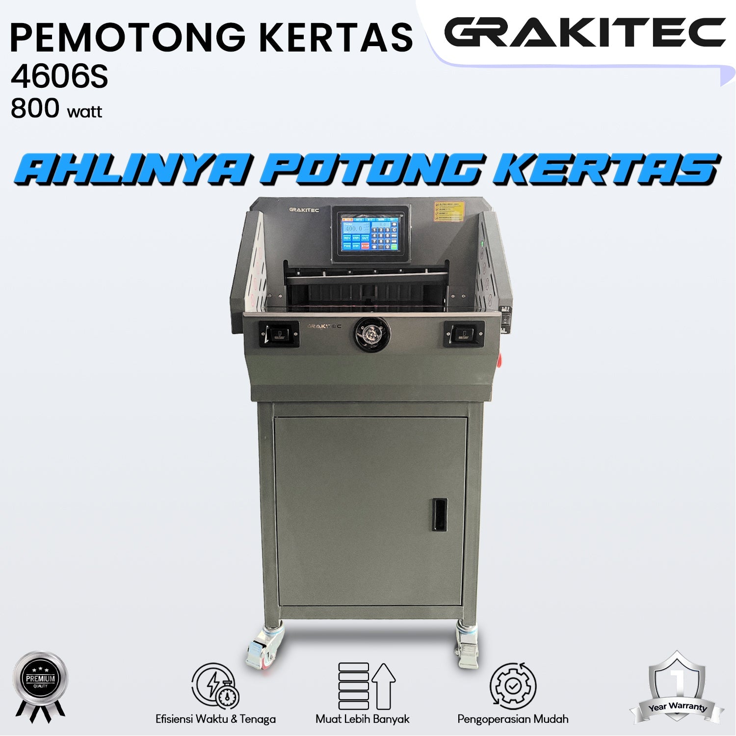 Memotong Kertas Setebal 6 cm 😱 Sangat Bisa dengan Mesin Pemotong Kertas Digital 4606 RT | GRAKITEC