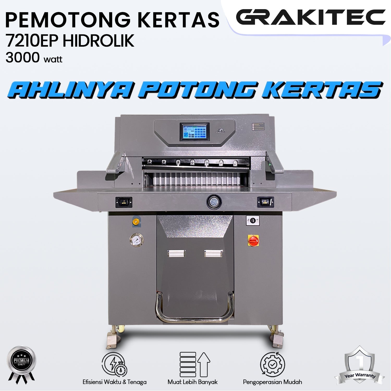 Mesin Pemotong Kertas 7210EP Hydraulic / Hidrolis