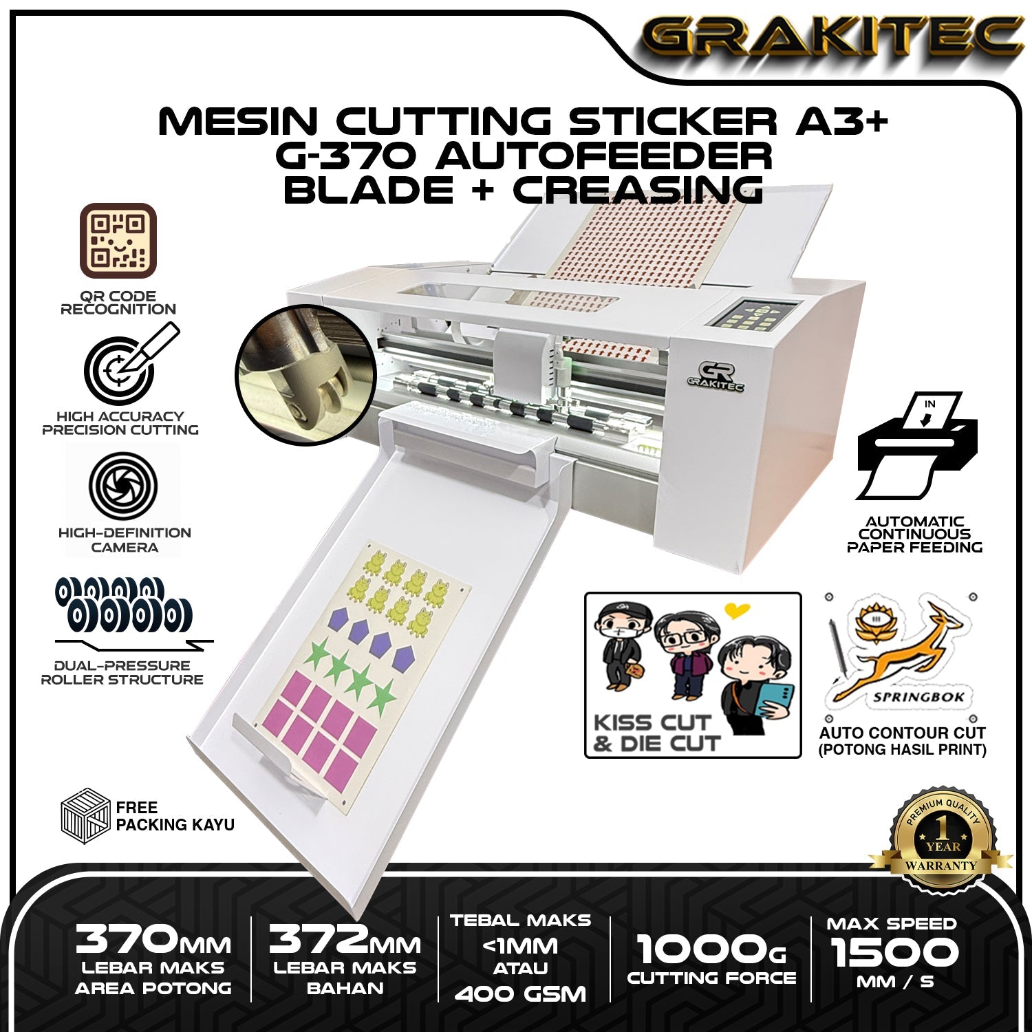 Perbedaan Mesin Cutting Sticker K1200, Servo S350 dan G370 GRAKITEC