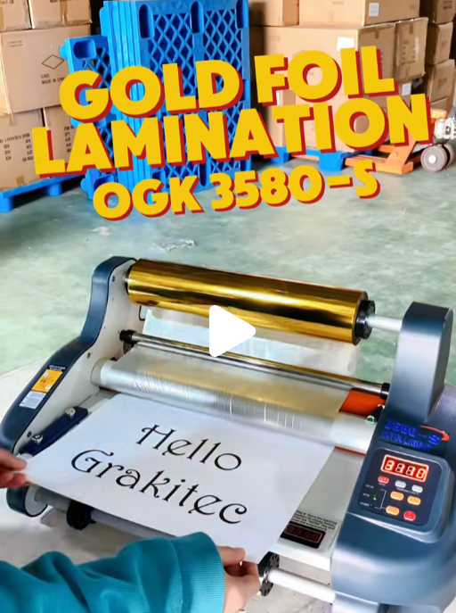 Laminating foil gold bagus dan elegan ternyata harus pakai mesin laminating seperti ini loh