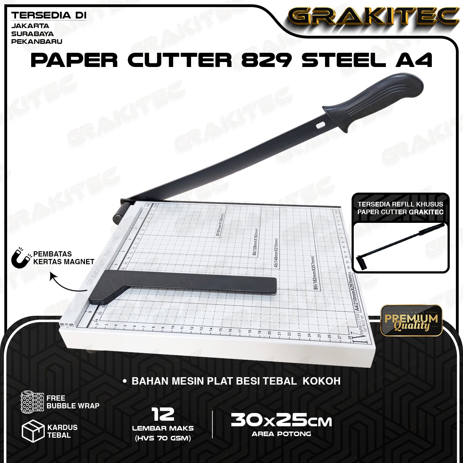 Paper Cutter A4 ( Alat Potong Kertas HVS, Sticker, Dos, PVC Card, Yellow Board, Art Paper, Vinyl. Bontax Camel, Kertas