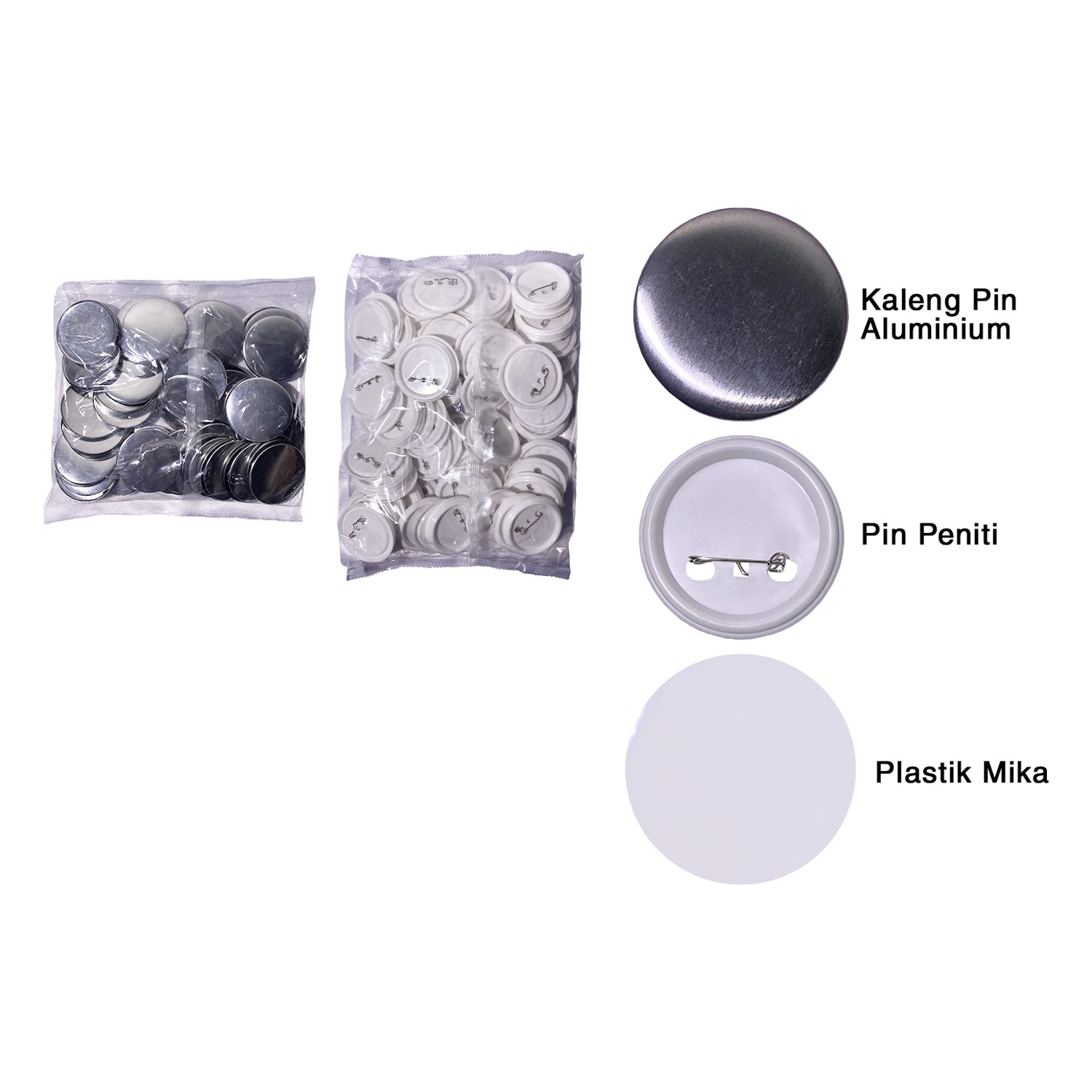 BAHAN PIN PENITI 58 & 44 100SET BKS DAN MIKA
