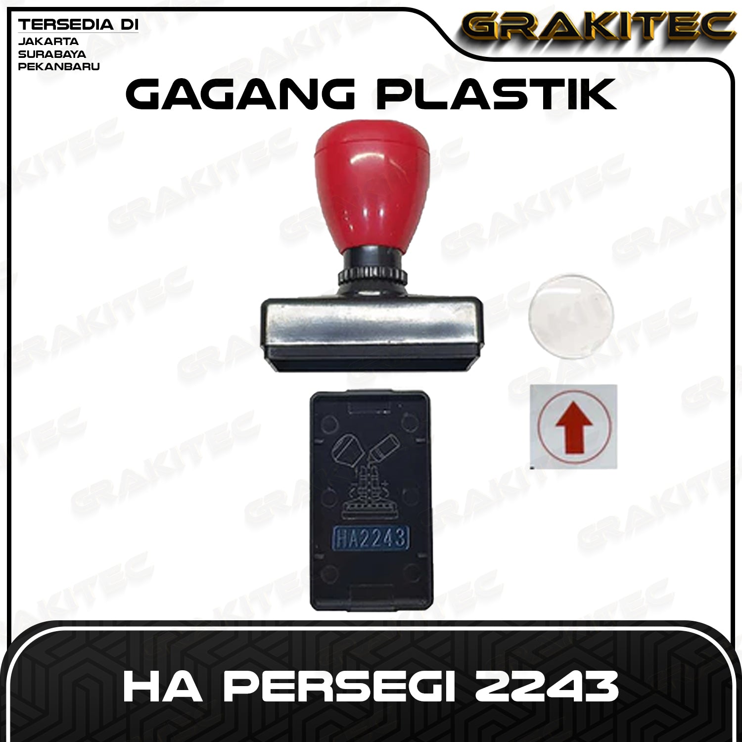 Gagang Stempel Flash HA Persegi Kecil Grafika Kita Cabang Jakarta