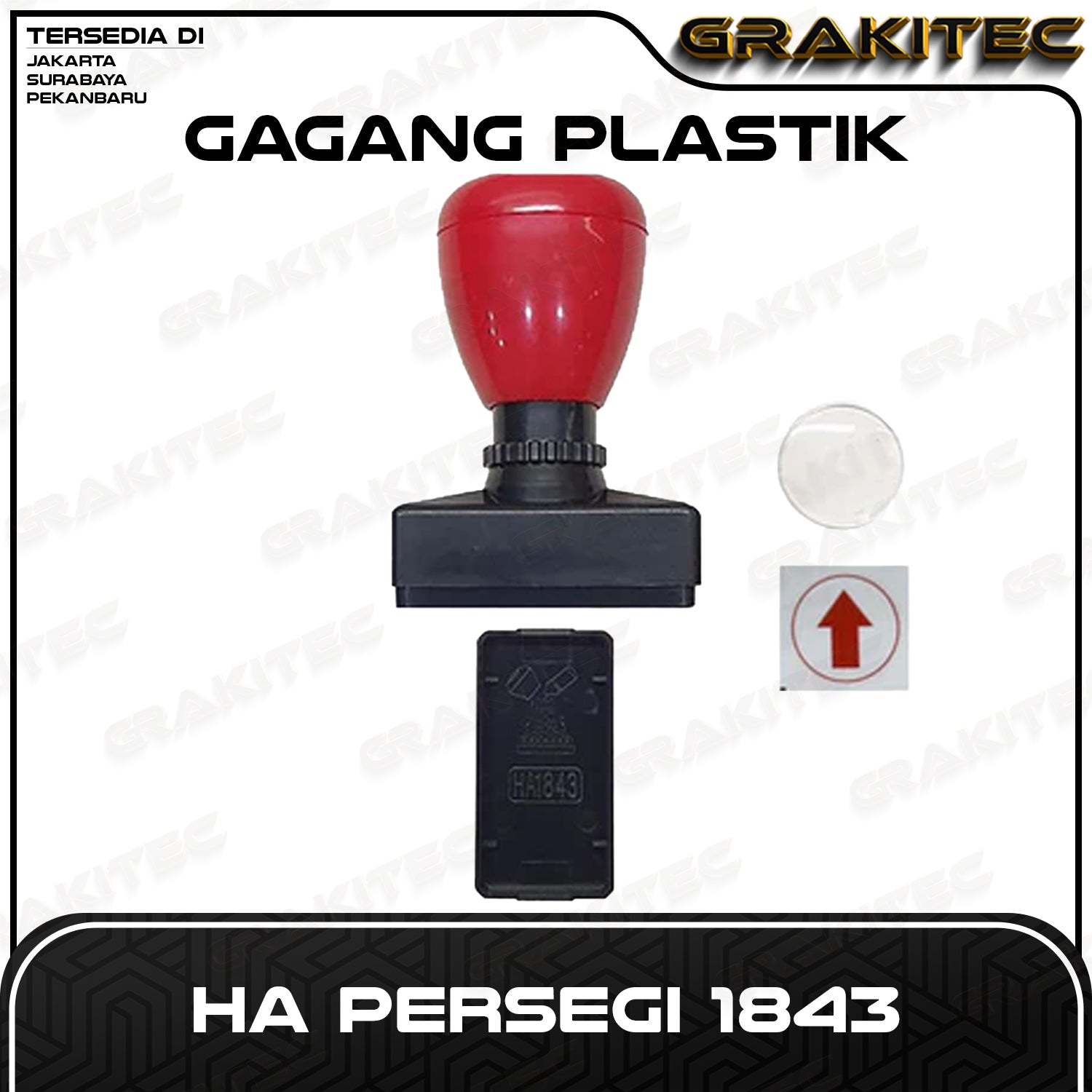 Gagang Stempel Flash HA Persegi Kecil Grafika Kita Cabang Jakarta