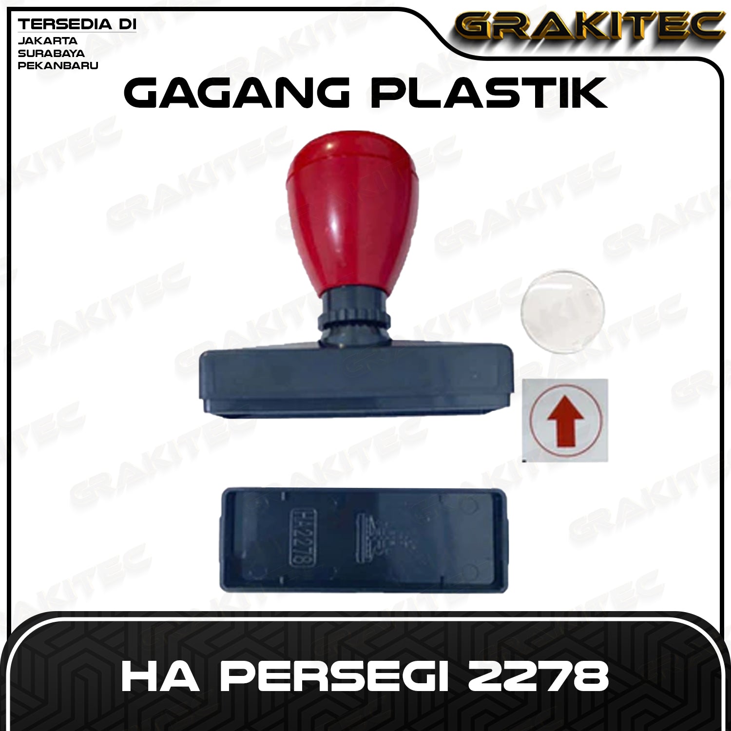 Gagang Stempel Flash HA Persegi Kecil Grafika Kita Cabang Jakarta
