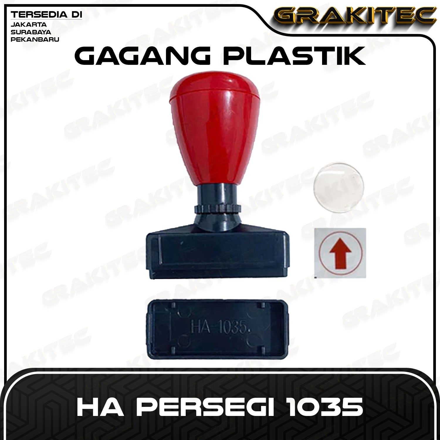 Gagang Stempel Flash HA Persegi Kecil Grafika Kita Cabang Jakarta