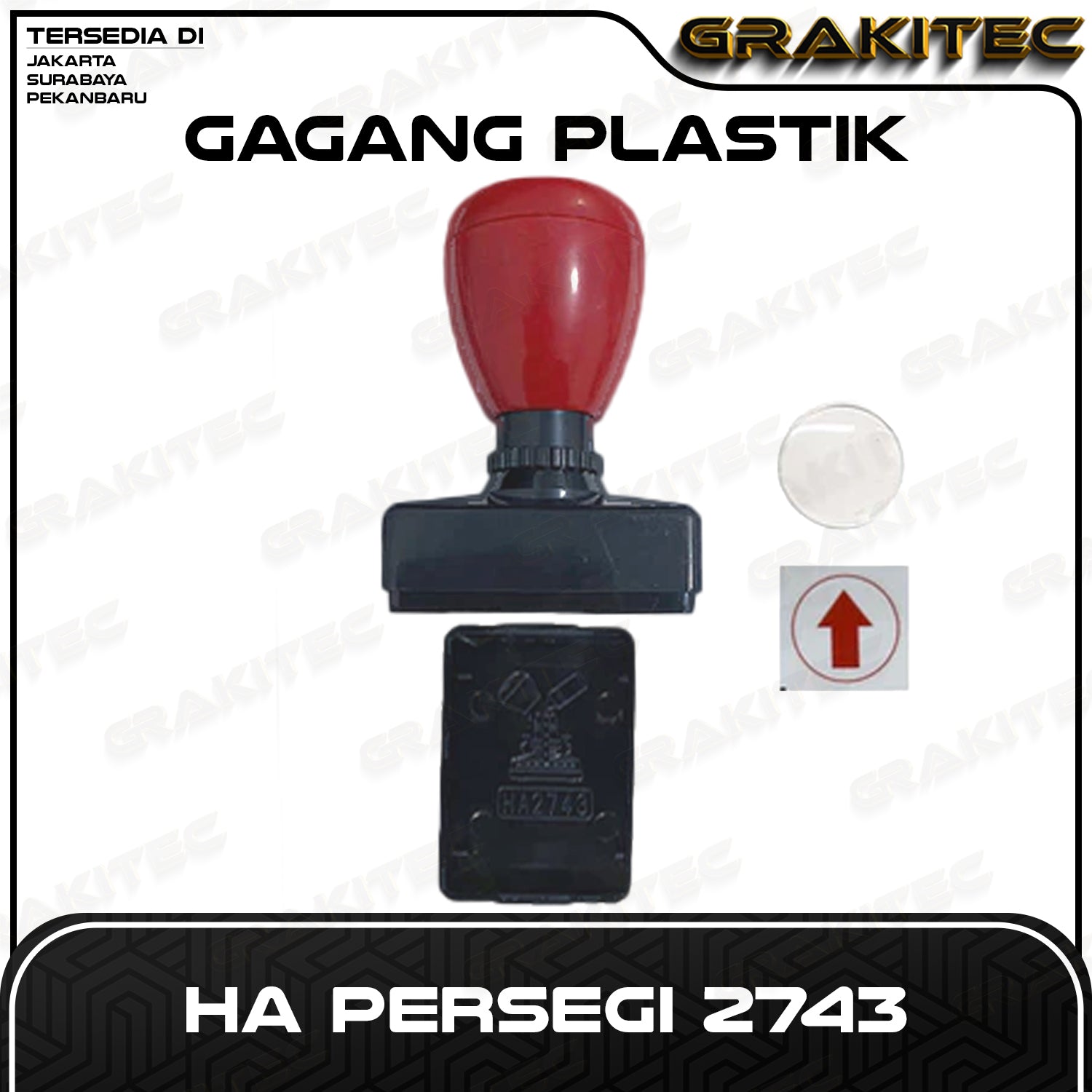 Gagang Stempel Flash HA Persegi Kecil Grafika Kita Cabang Jakarta