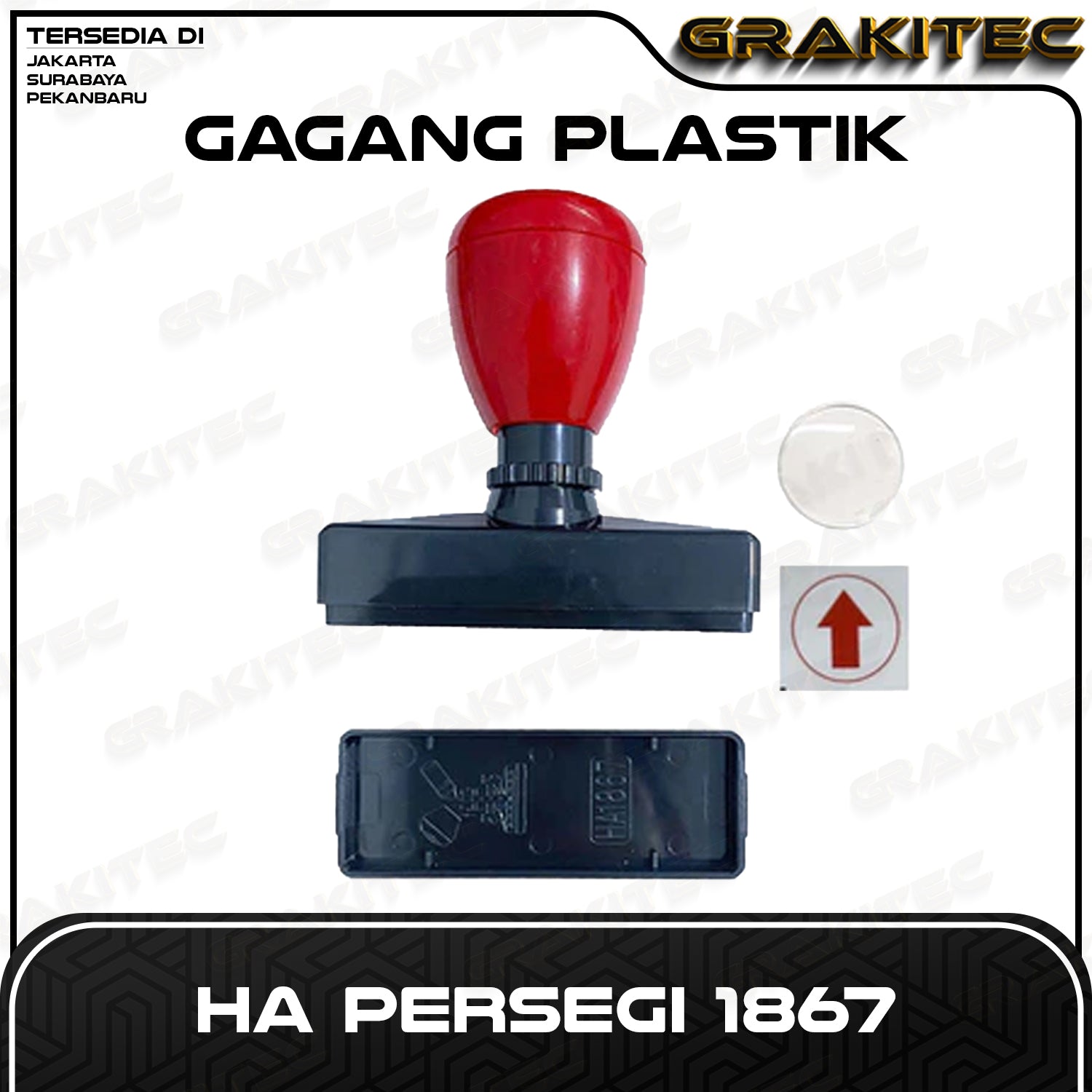 Gagang Stempel Flash HA Persegi Kecil Grafika Kita Cabang Jakarta