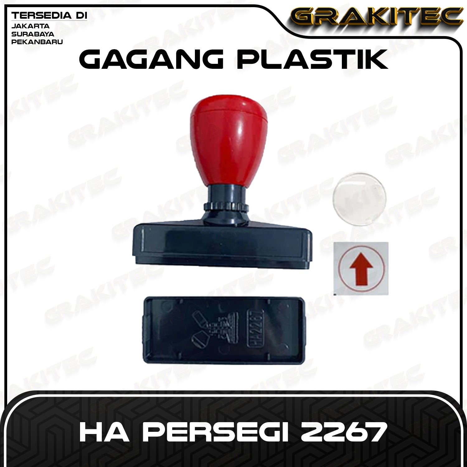 Gagang Stempel Flash HA Persegi Kecil Grafika Kita Cabang Jakarta