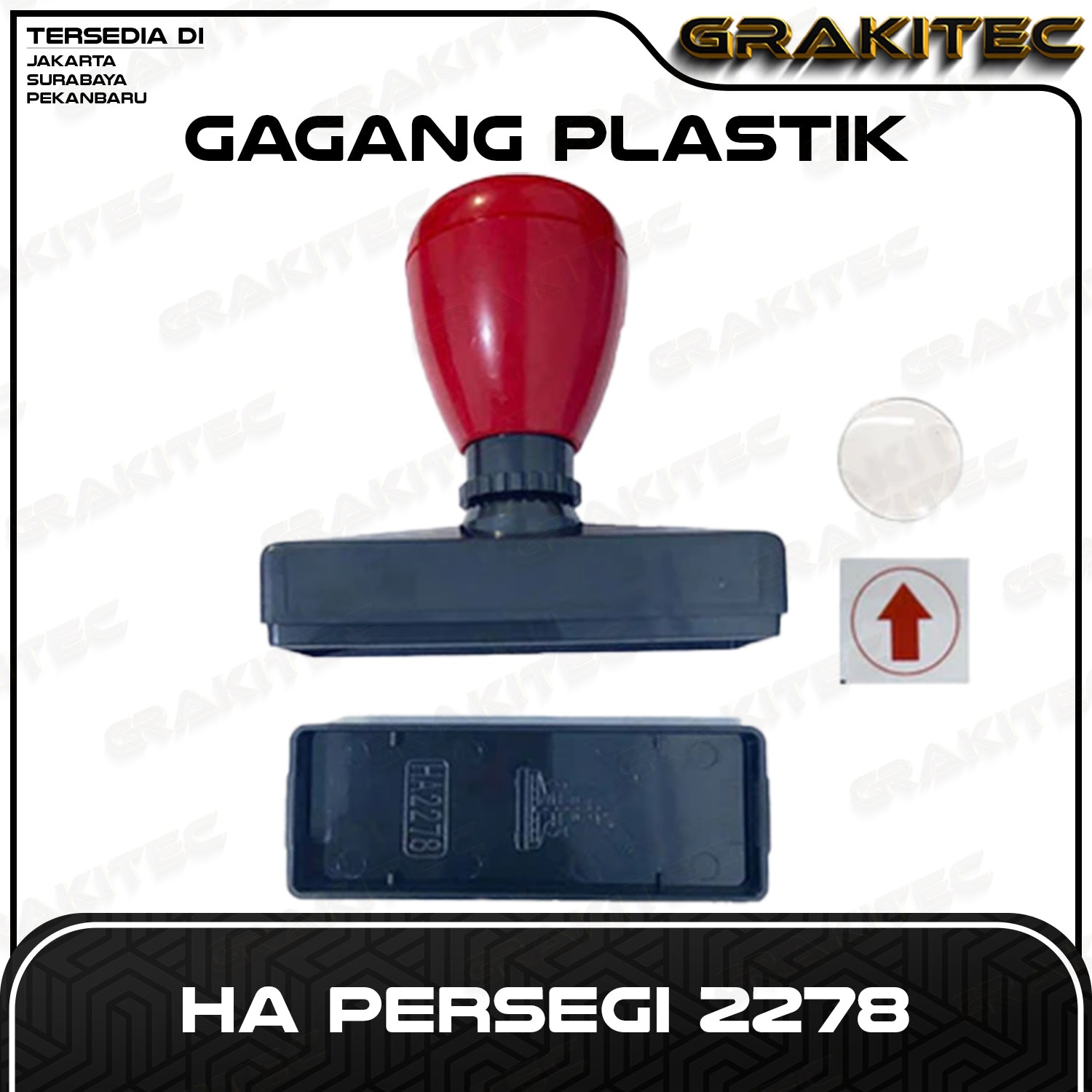 Gagang Stempel Flash HA Persegi Kecil Grafika Kita Cabang Jakarta