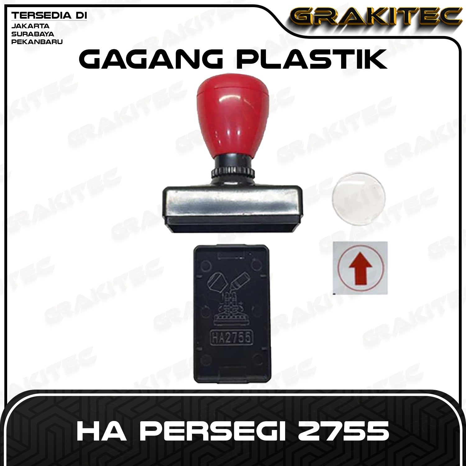 Gagang Stempel Flash HA Persegi Kecil Grafika Kita Cabang Jakarta