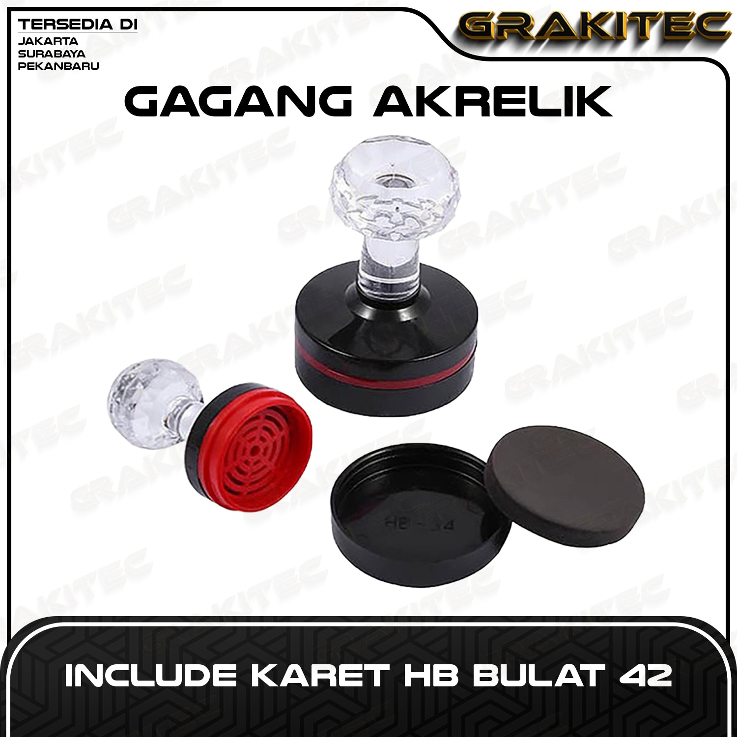 Gagang Stempel Flash Akrelik Include Karet HB 40 42 Oval 35 Petak 2050 3060
