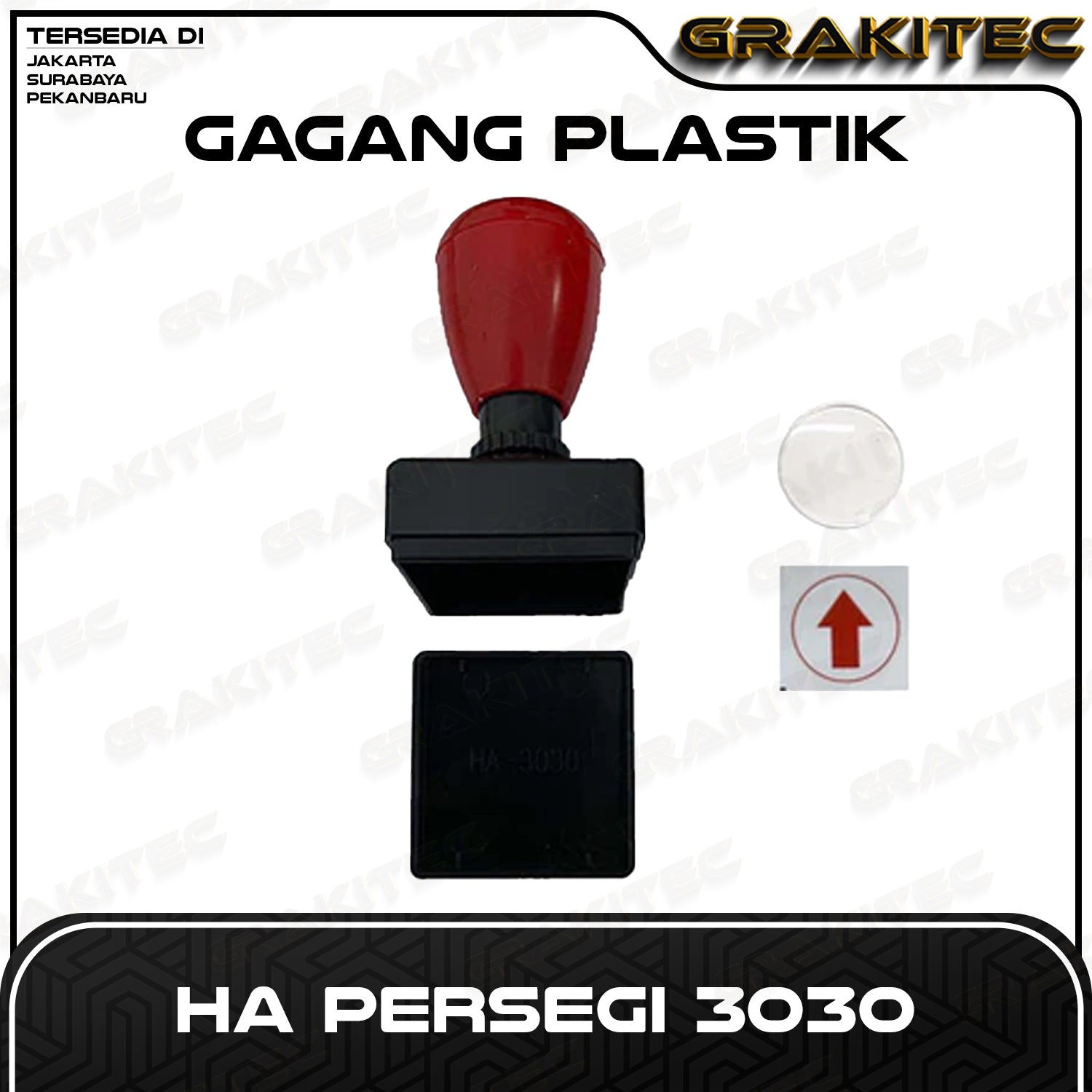 Gagang Stempel Flash HA Persegi Kecil Grafika Kita Cabang Jakarta