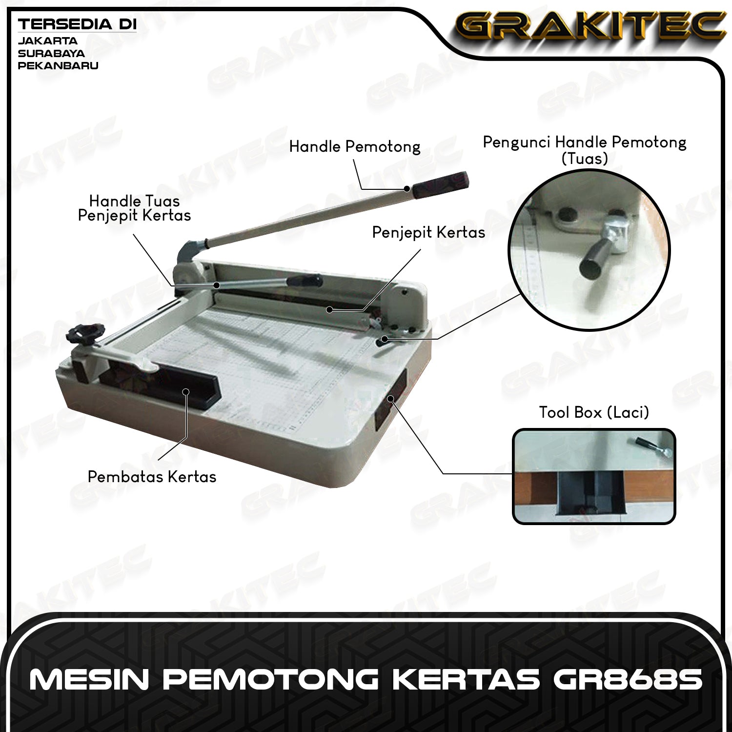 Mesin Pemotong Kertas 868 A3 - Mesin Thick Layer Paper Cutter 1 Rim