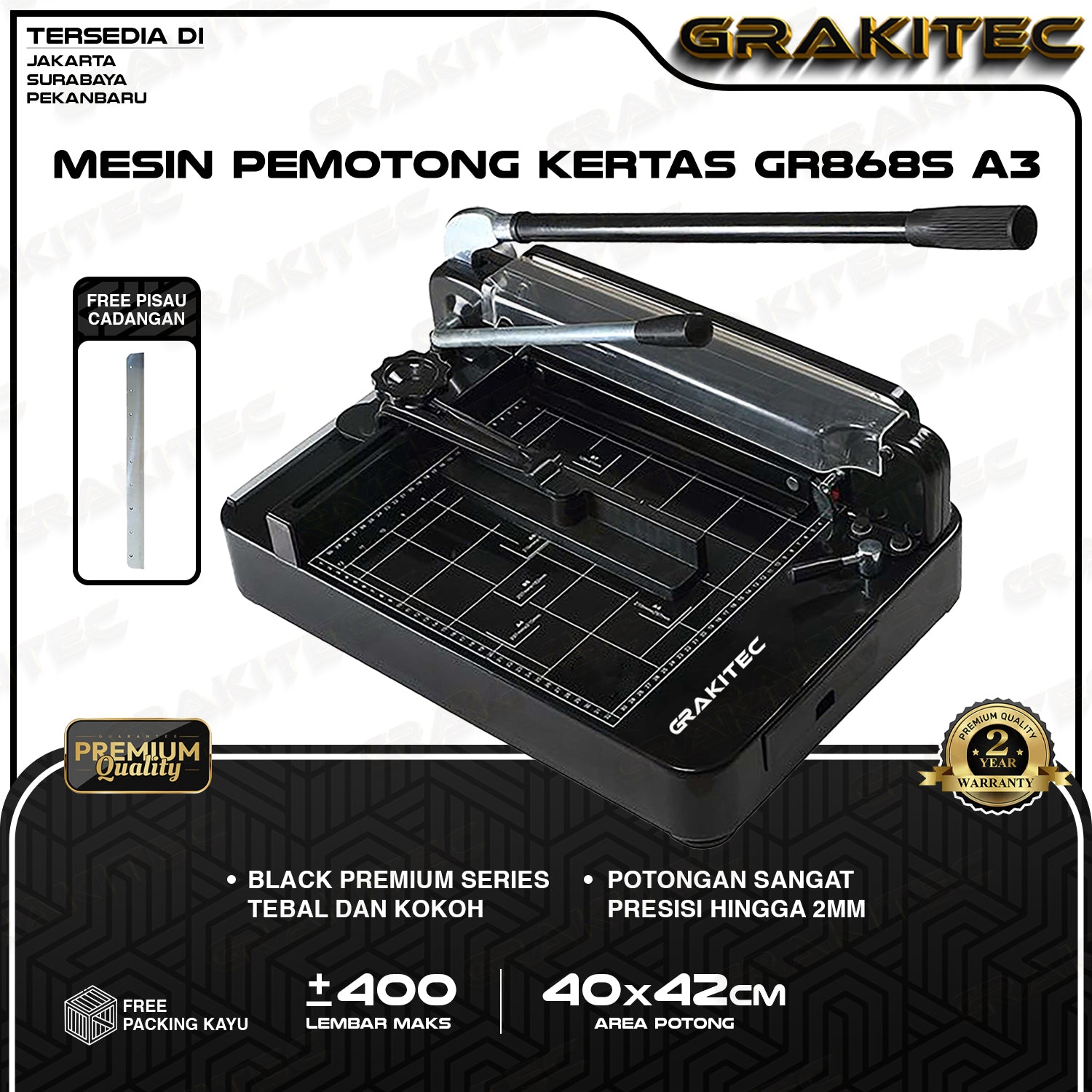 Mesin Pemotong Kertas 868 A3 - Mesin Thick Layer Paper Cutter 1 Rim