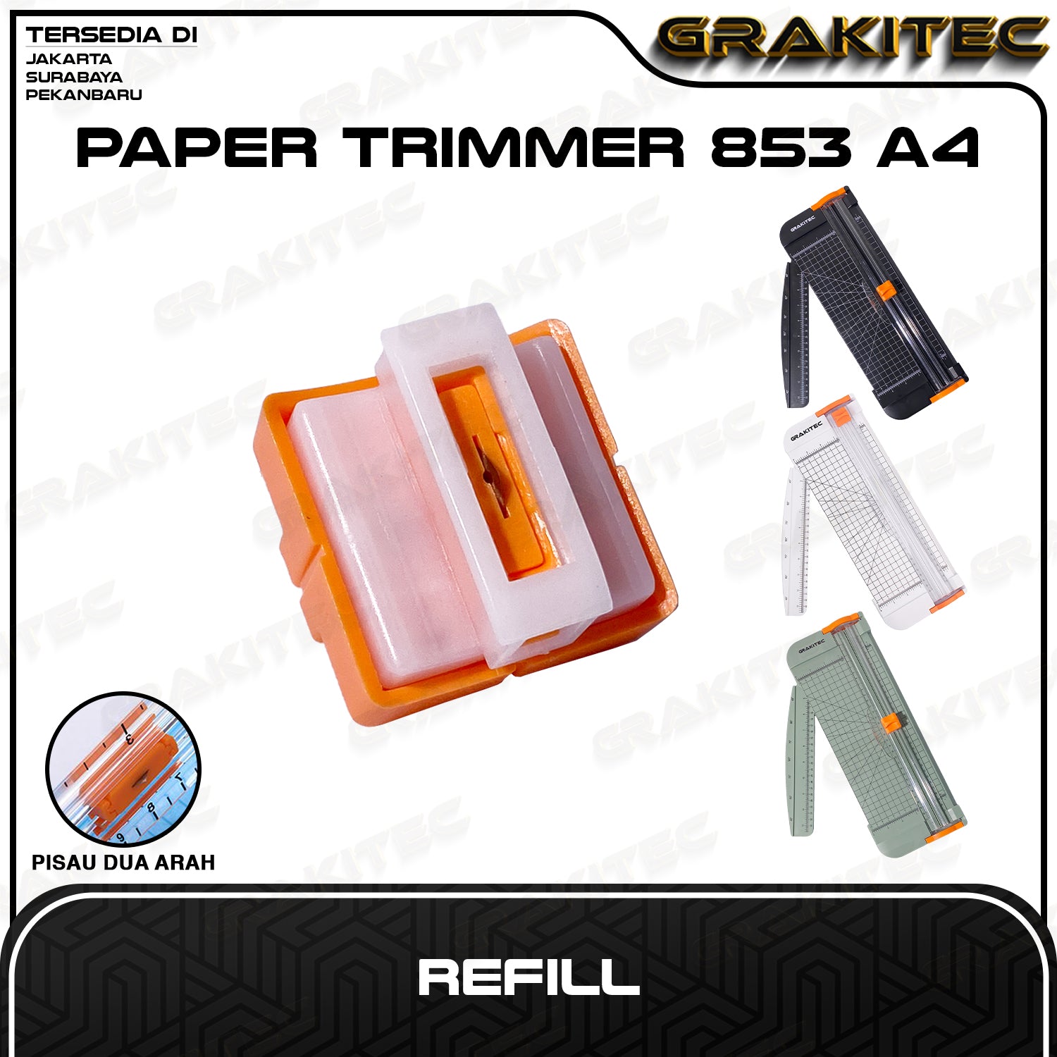 Paper Trimmer A4 Maks 31 CM/ Pemotong Kertas PC-1637 853 A4 GRAKITEC