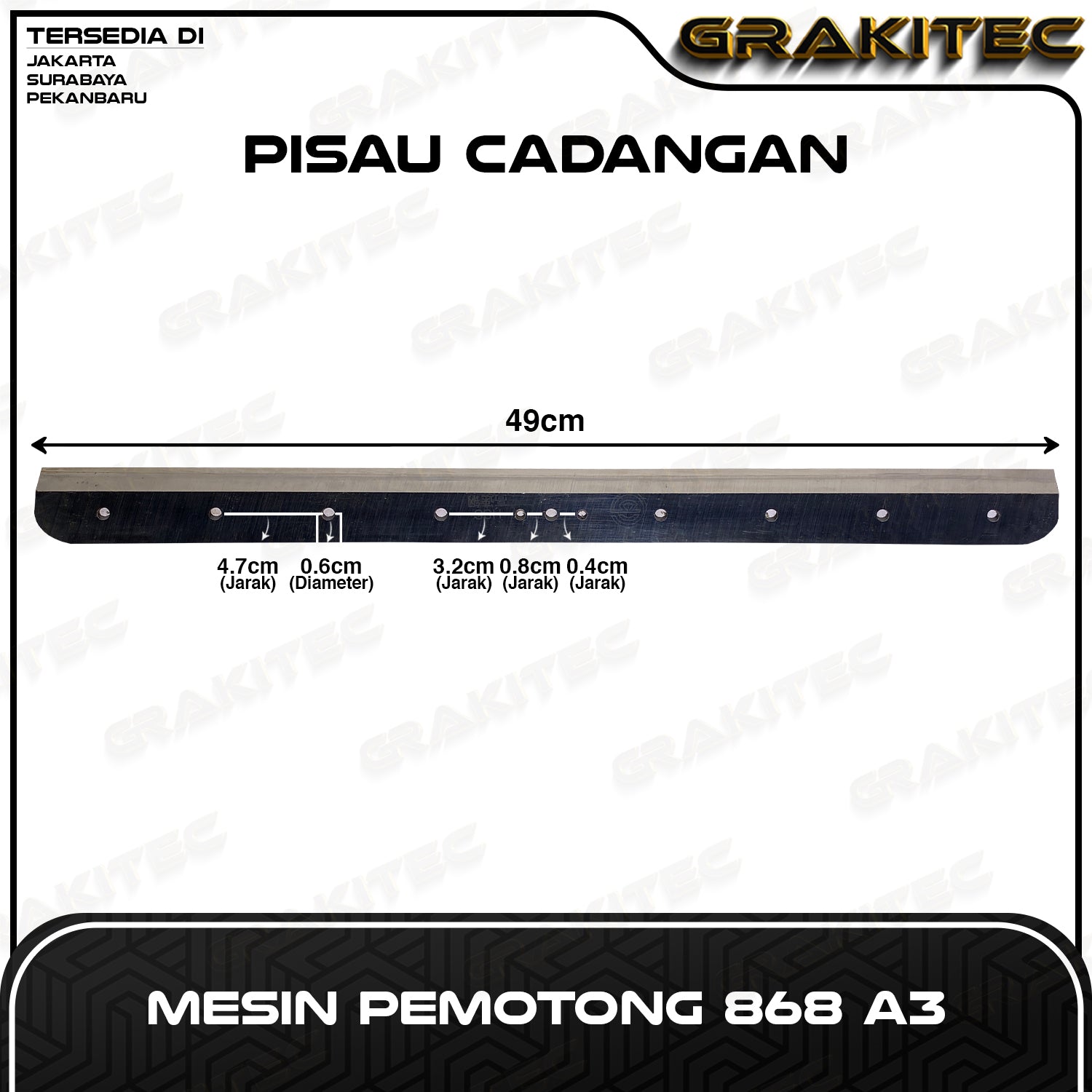Pisau Pemotong Kertas 858 868 GRAKITEC