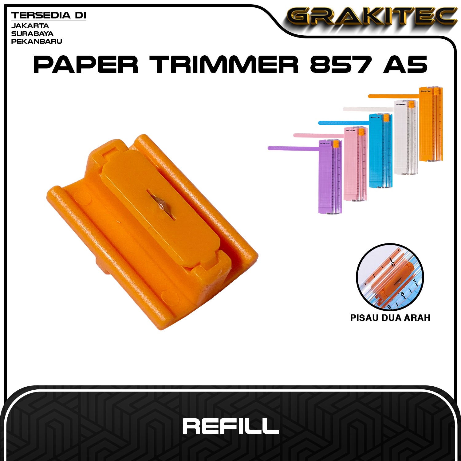 Alat Pemotong Kertas A5 / Paper Cutter / Paper Trimmer 857 A5 GRAKITEC Maks 22 CM