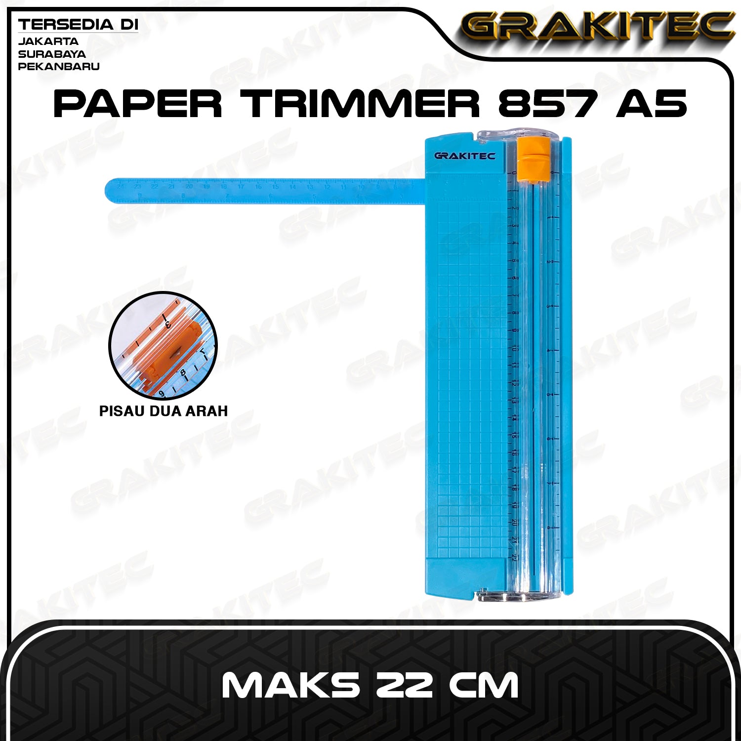Alat Pemotong Kertas A5 / Paper Cutter / Paper Trimmer 857 A5 GRAKITEC Maks 22 CM