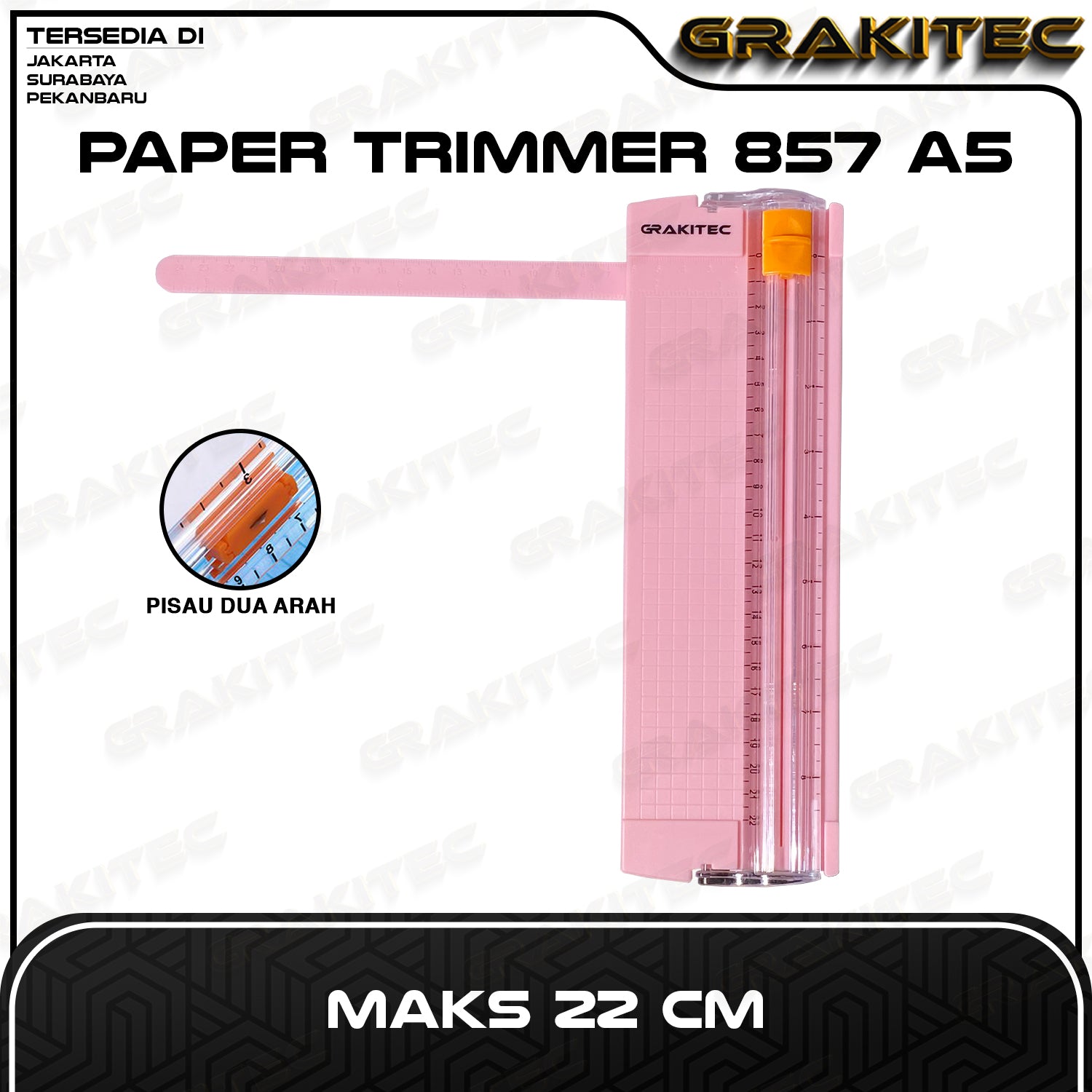 Alat Pemotong Kertas A5 / Paper Cutter / Paper Trimmer 857 A5 GRAKITEC Maks 22 CM
