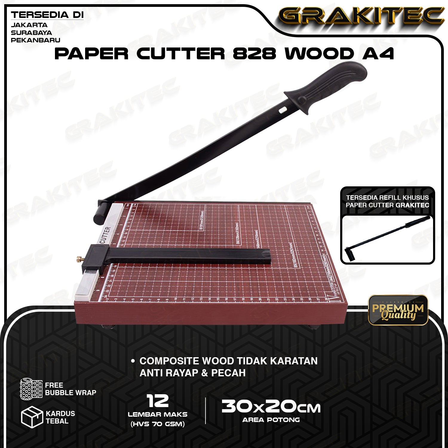 Paper Cutter A4 ( Alat Potong Kertas HVS, Sticker, Dos, PVC Card, Yellow Board, Art Paper, Vinyl. Bontax Camel, Kertas