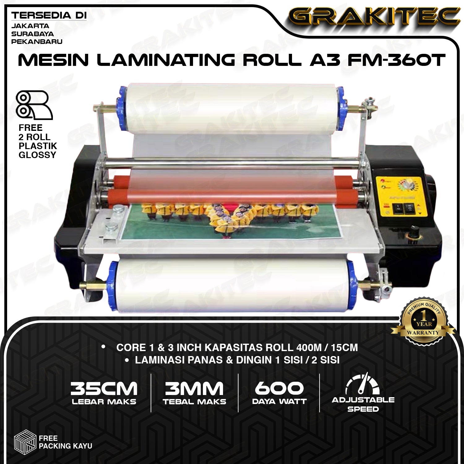 Mesin Laminasi Roll/Mesin Laminating Roll A3 GK360J - GK 360T