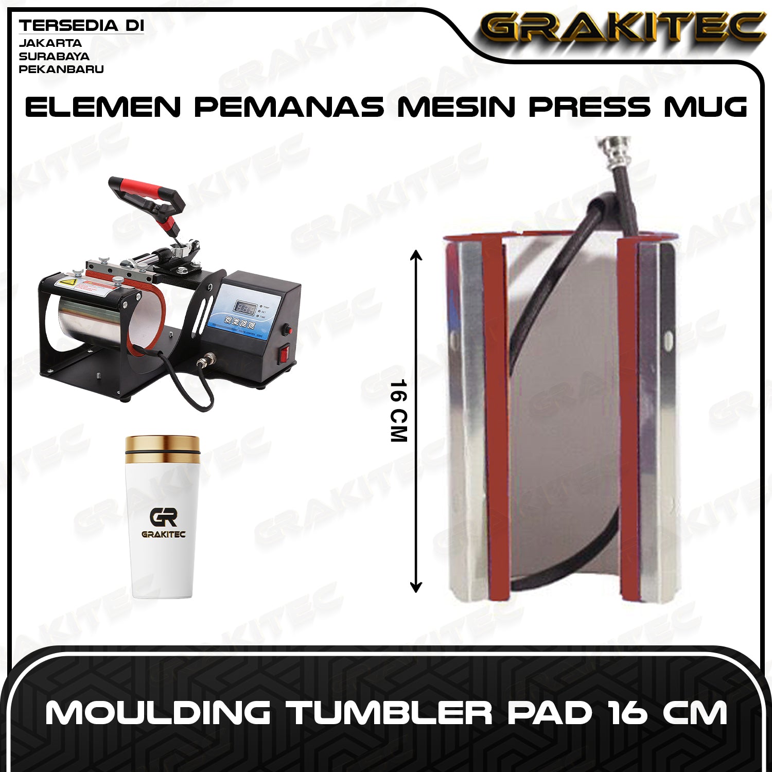 ELEMEN PANAS PAD SPAREPART MESIN HEAT PRESS GRAKITEC