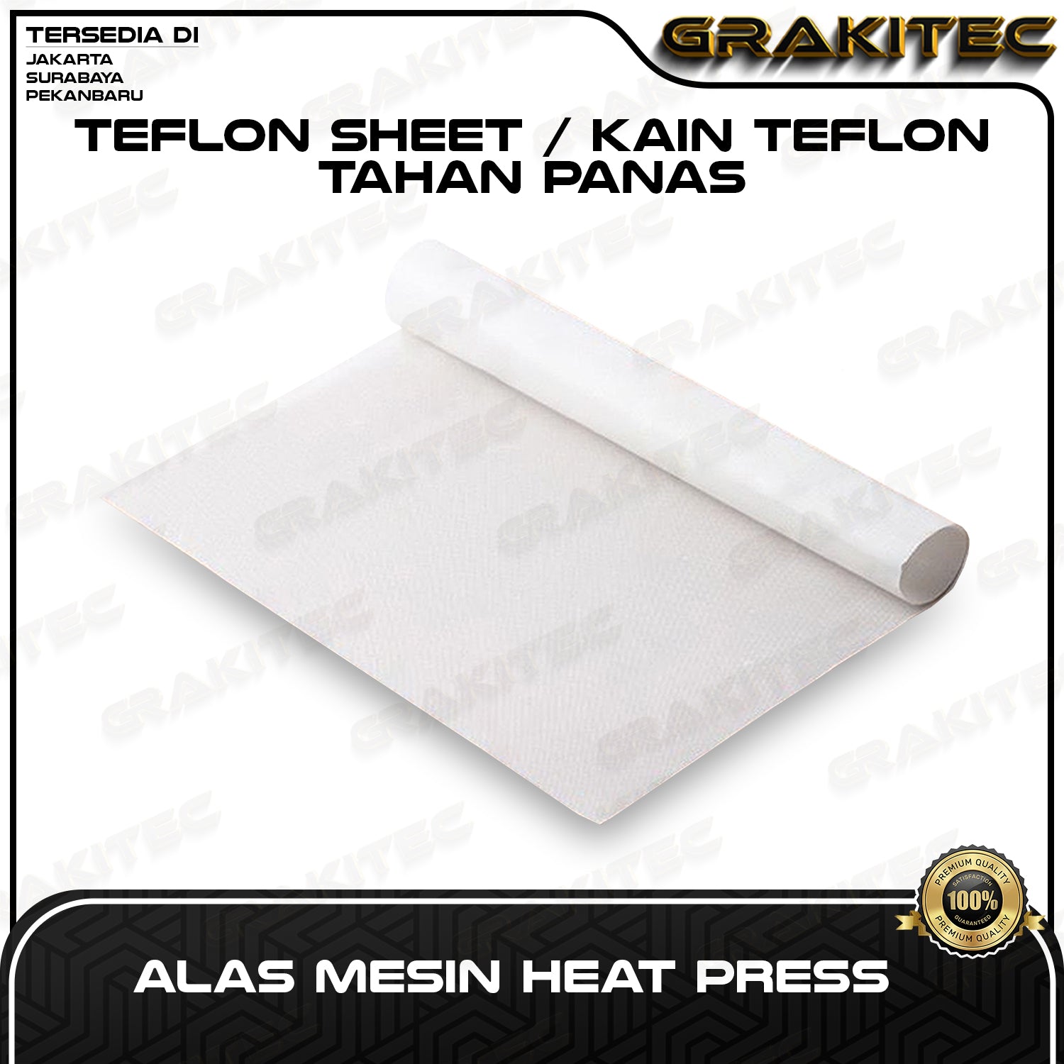 Teflon Sheet / Kain Teflon Tahan Panas Serbaguna / Alas Mesin Press