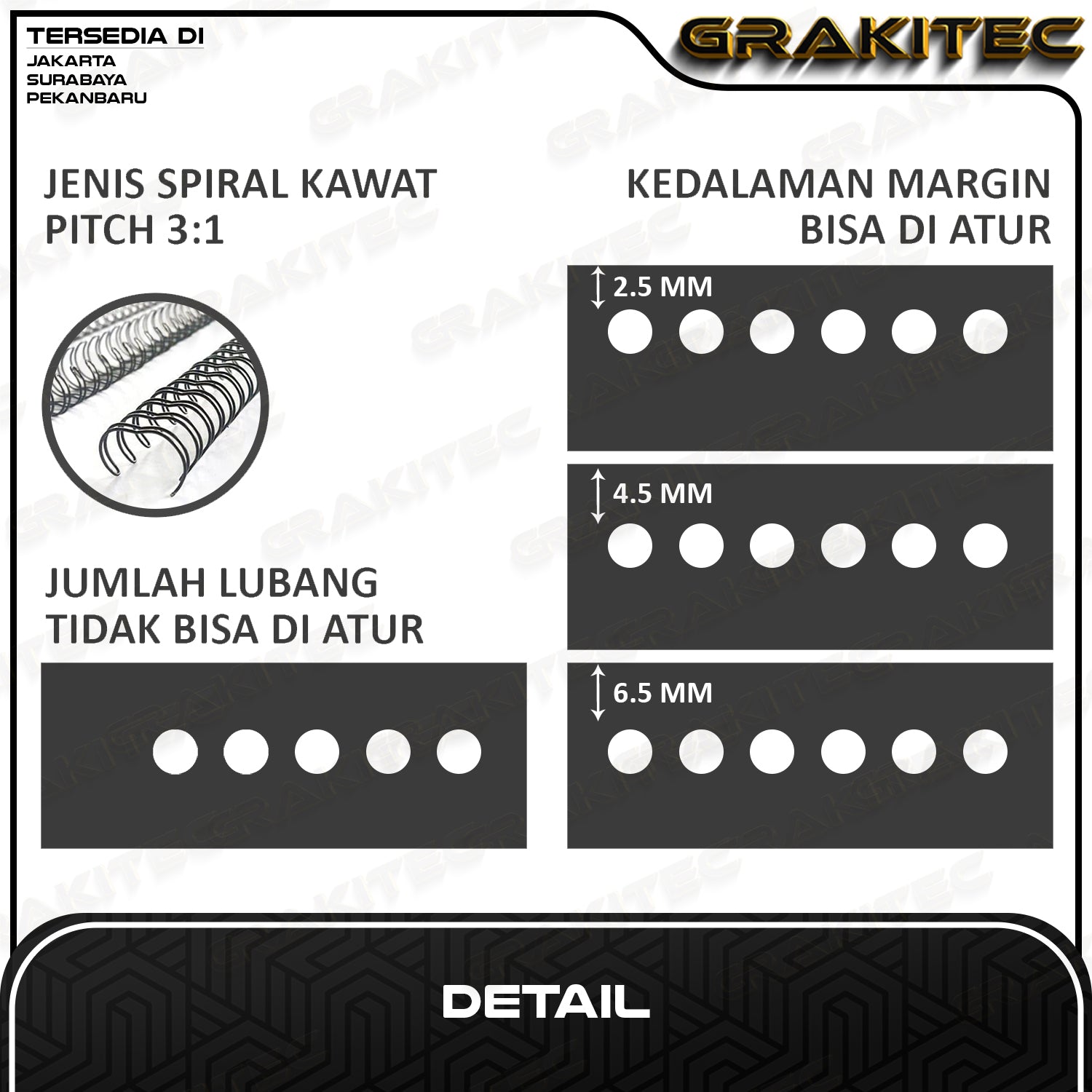 Mesin Jilid Spiral Kawat A4 T118R / TD-13 / TD-130 (BAHAN MESIN LOGAM BESI) Grakitec