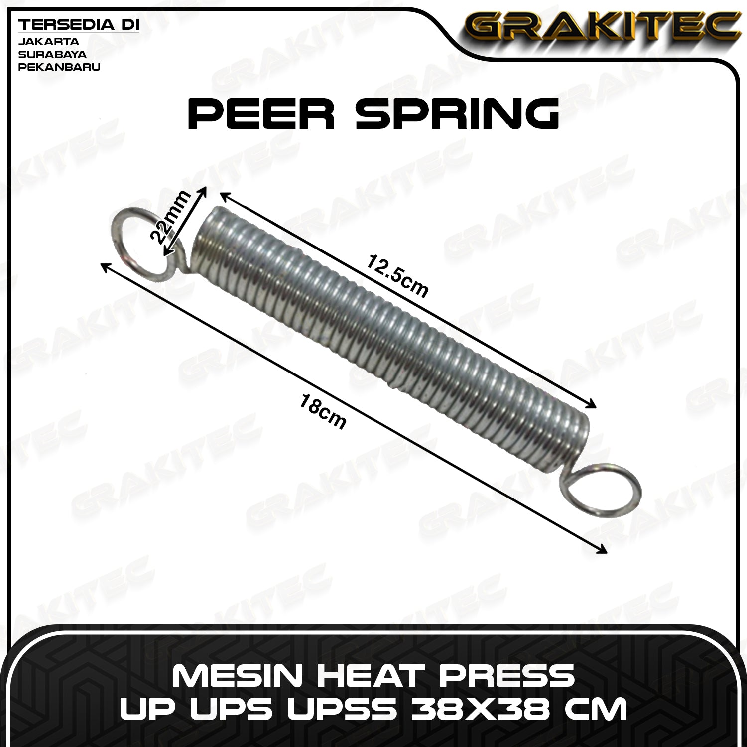 PER SPRING ORI Mesin Sablon Press Kaos 38x38 / 40x60 / 60x80