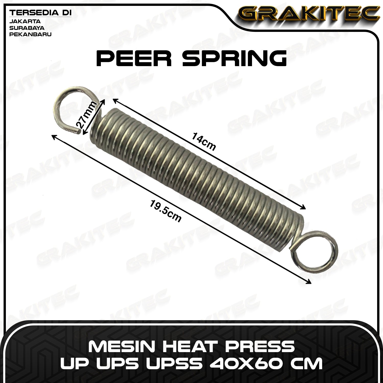 PER SPRING ORI Mesin Sablon Press Kaos 38x38 / 40x60 / 60x80
