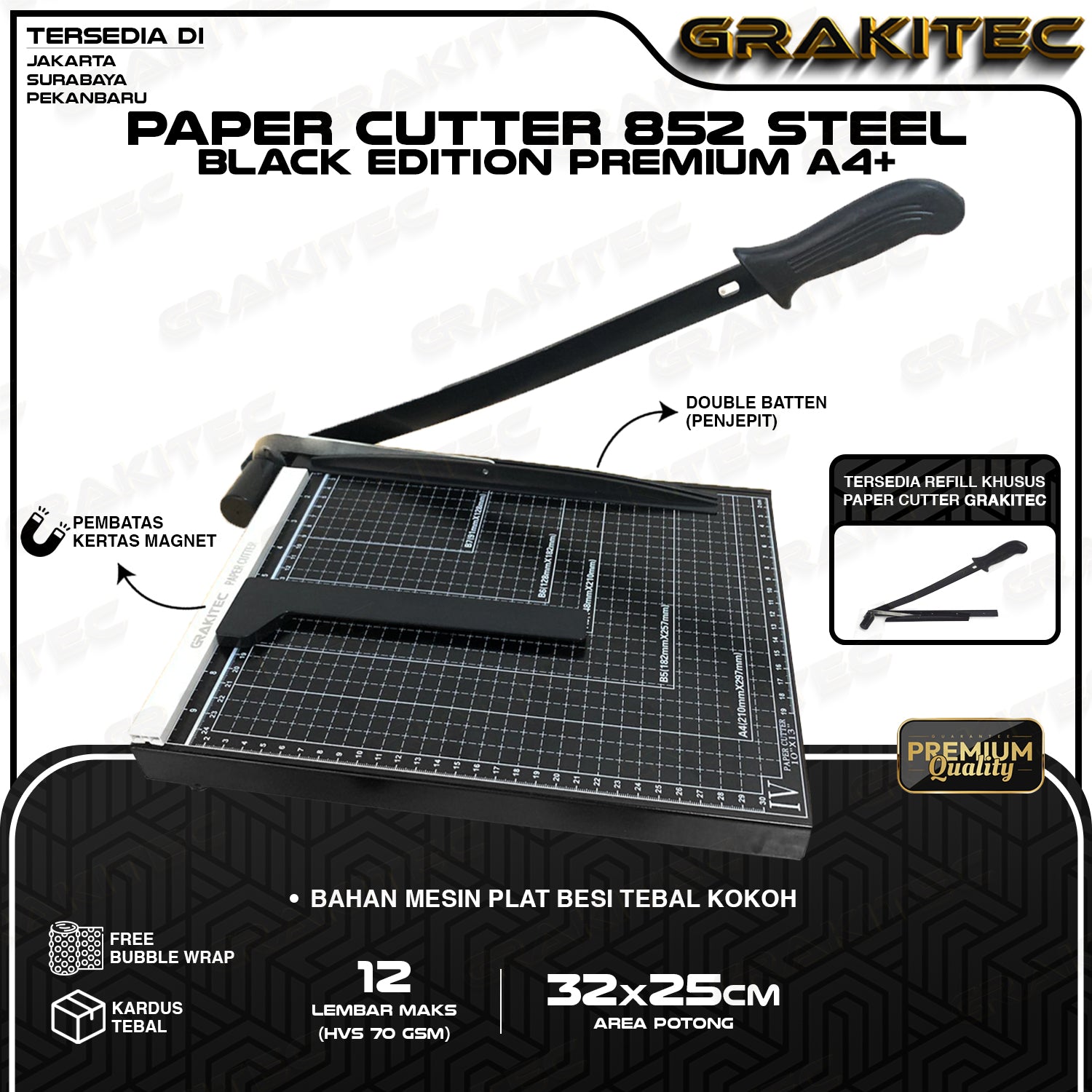 Paper Cutter A4 ( Alat Potong Kertas HVS, Sticker, Dos, PVC Card, Yellow Board, Art Paper, Vinyl. Bontax Camel, Kertas