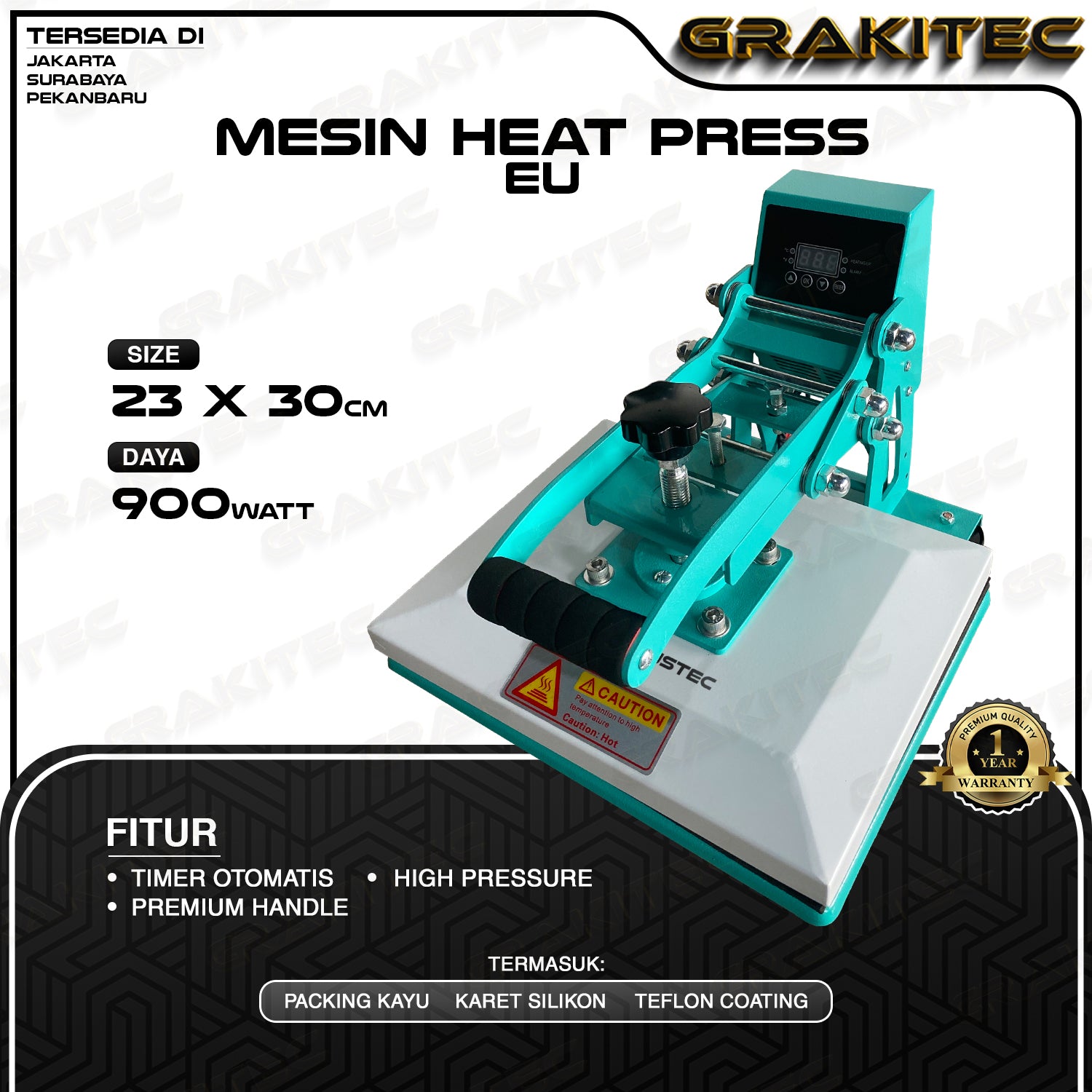 Mesin Press Sablon Kaos 23x30 Sliding EU PRO Super High Pressure Long Handle Sablon  Kaos, Bag, Puzzle, Plat Aluminium