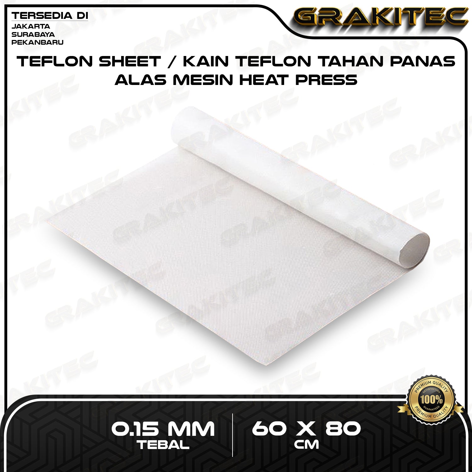 Teflon Sheet / Kain Teflon Tahan Panas Serbaguna / Alas Mesin Press