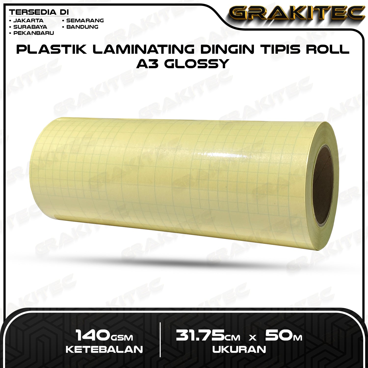 Plastik Laminasi Dingin ROLL A3/A4 50 METER DOFF & GLOSSY