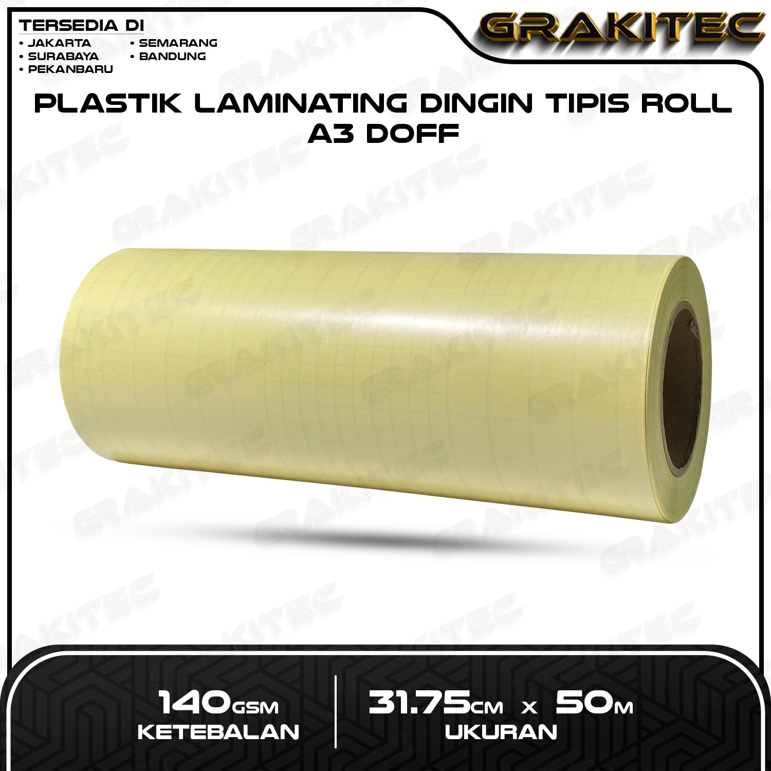 Plastik Laminasi Dingin ROLL A3/A4 50 METER DOFF & GLOSSY
