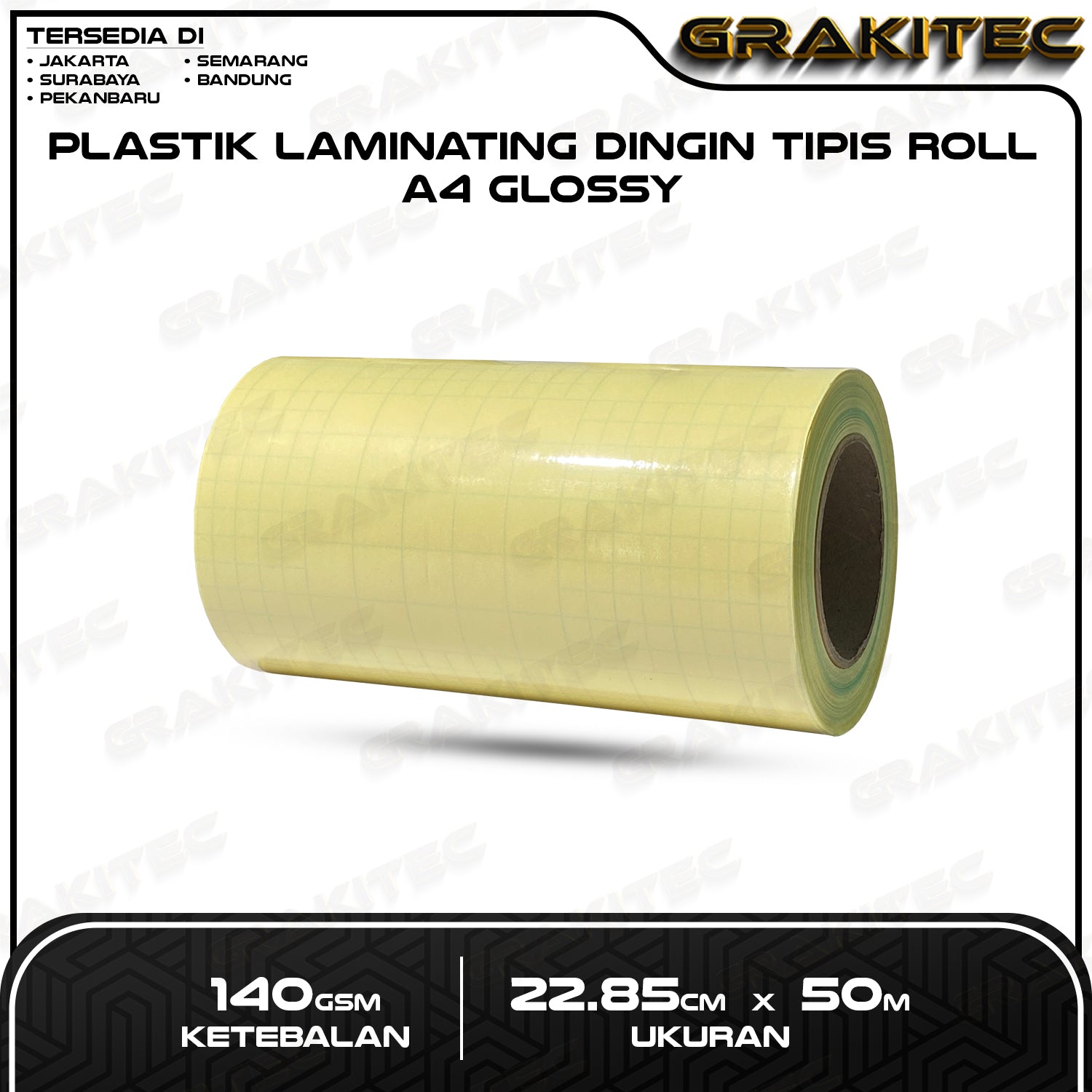 Plastik Laminasi Dingin ROLL A3/A4 50 METER DOFF & GLOSSY