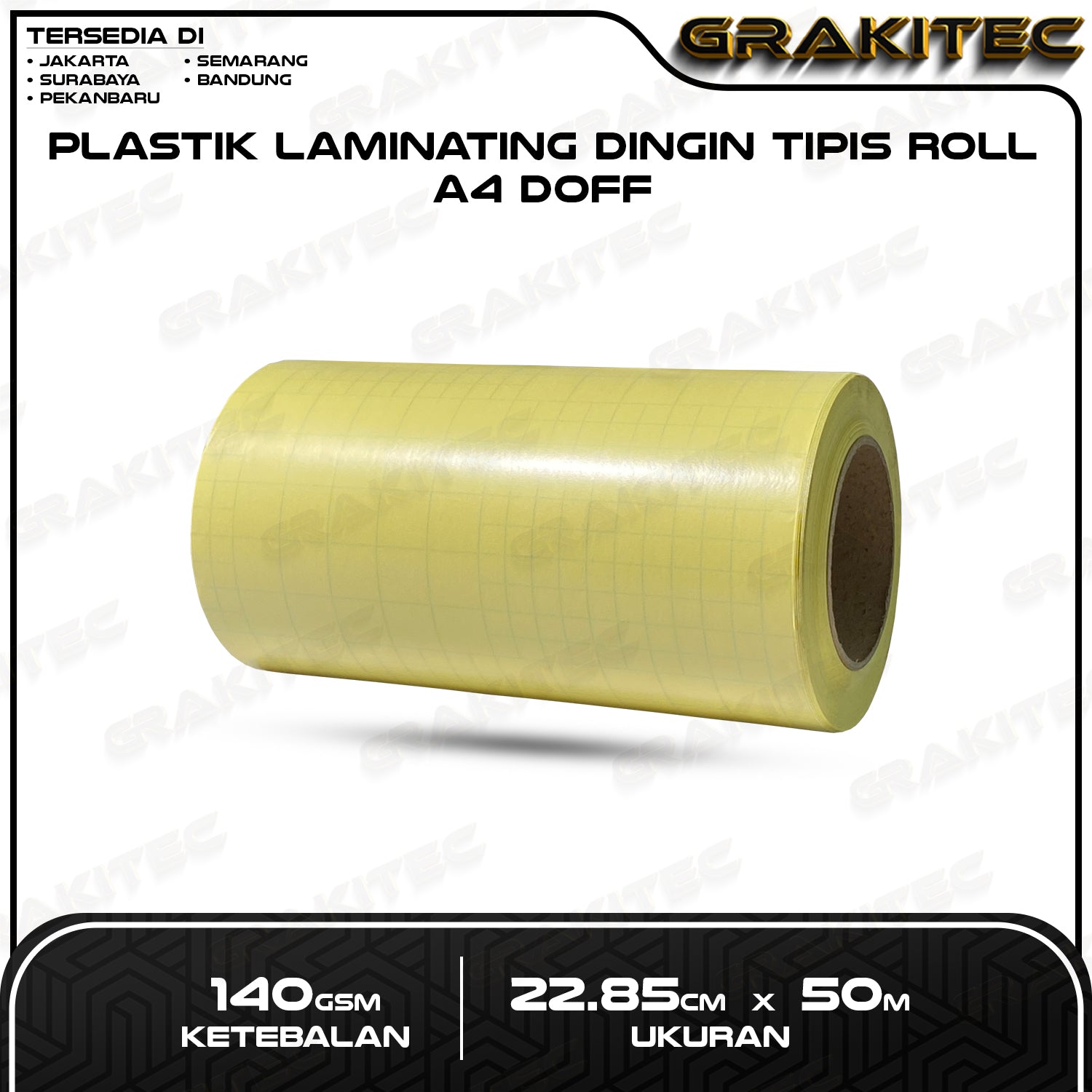 Plastik Laminasi Dingin ROLL A3/A4 50 METER DOFF & GLOSSY