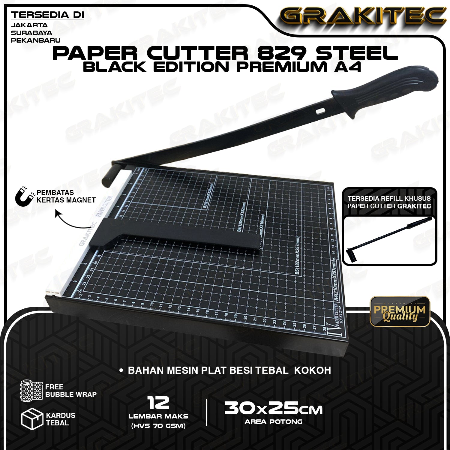 Paper Cutter A4 ( Alat Potong Kertas HVS, Sticker, Dos, PVC Card, Yellow Board, Art Paper, Vinyl. Bontax Camel, Kertas