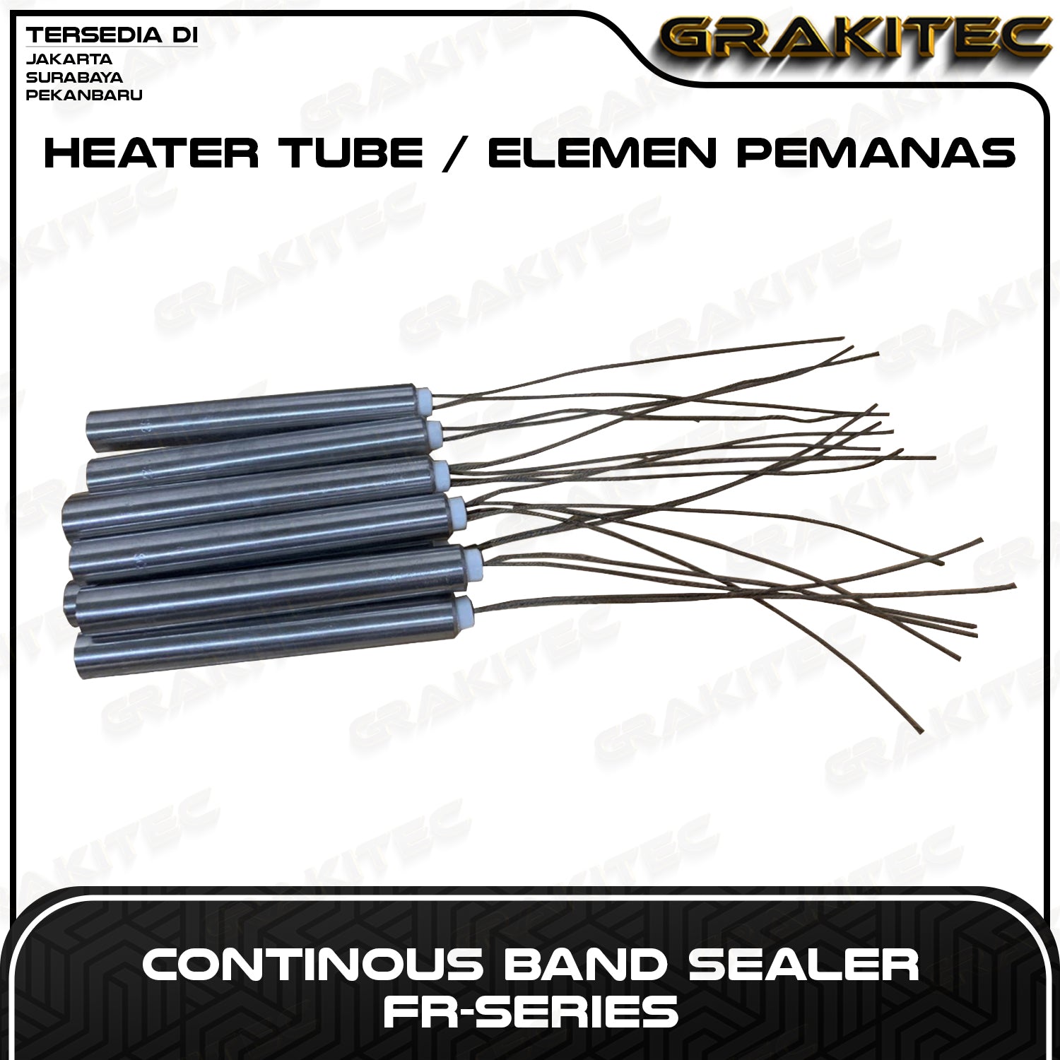 Sparepart Continuous Band Sealer Mesin Segel Plastik FR-900 Vertikal / Horizontal Eleman Pemanas Gear Belt Teflon Belt Grakitec