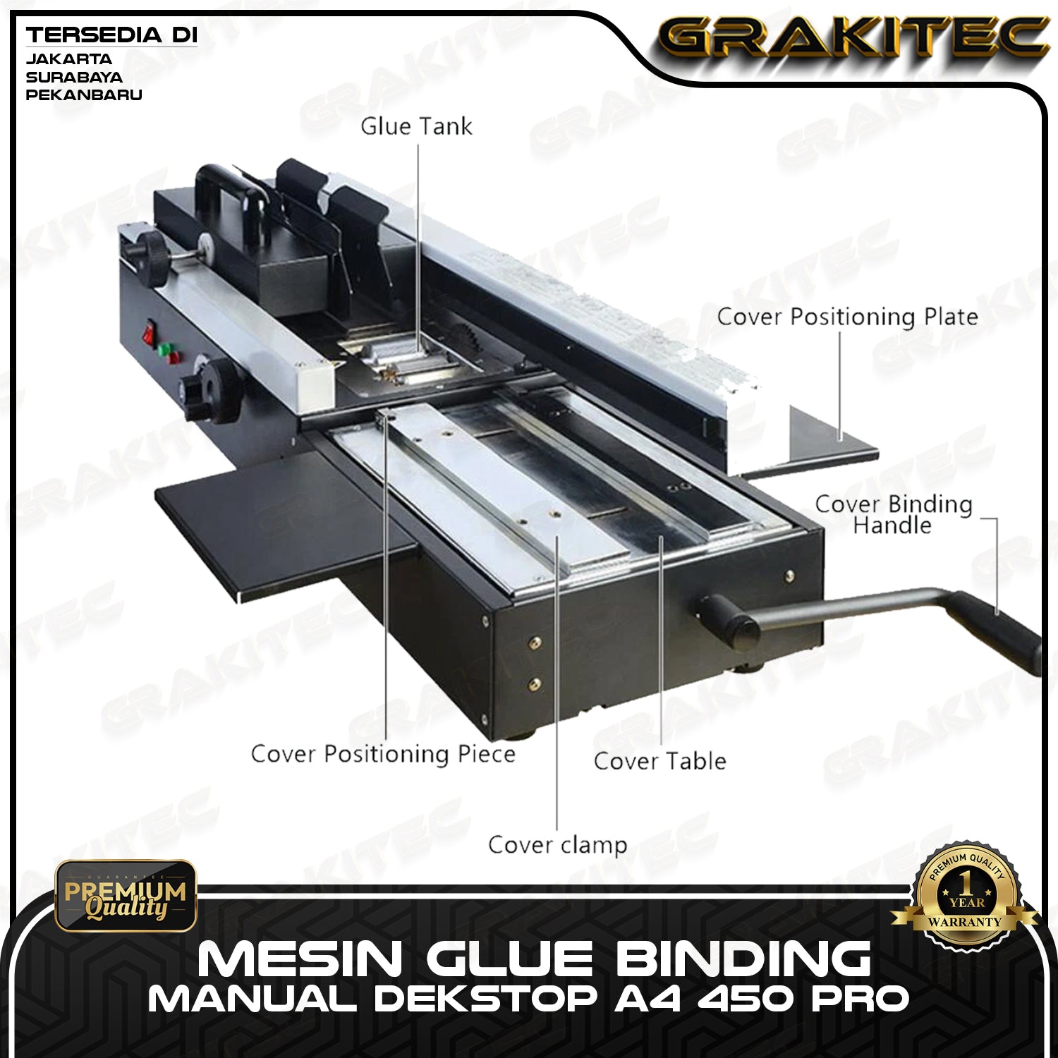 Mesin Jilid buku Bending Manual Dekstop A4 450 PRO Jilid Lem Panas