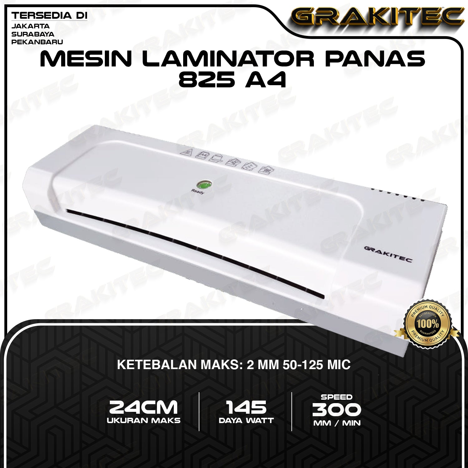 Mesin Laminating A4/F4 4in1 (230mm) 821/822/825 Fitur Combo Laminating + Paper Trimmer + Emergency Button