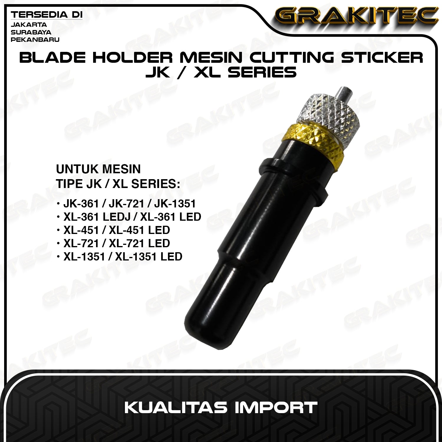 Grakitec Blade Holder / Rumah Jarum / Pisau Mesin Cutting Sticker Grakitec Servo / K-1200 JK / XL / XL PRO / GC / YS / A490 / Servo / K-1200 Series