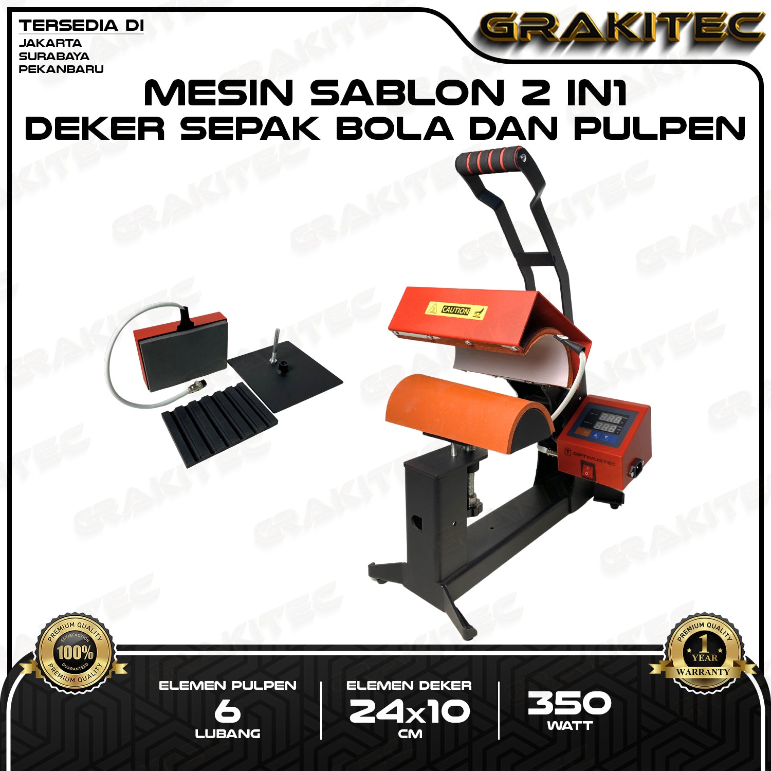 Mesin Press Sablon Mini EU Logo Label 15x15 cm & Press Sablon Topi Premium -  2in1 CAP & LOGO HEAT PRESS untuk press kaos, Logo, Kerah Topi