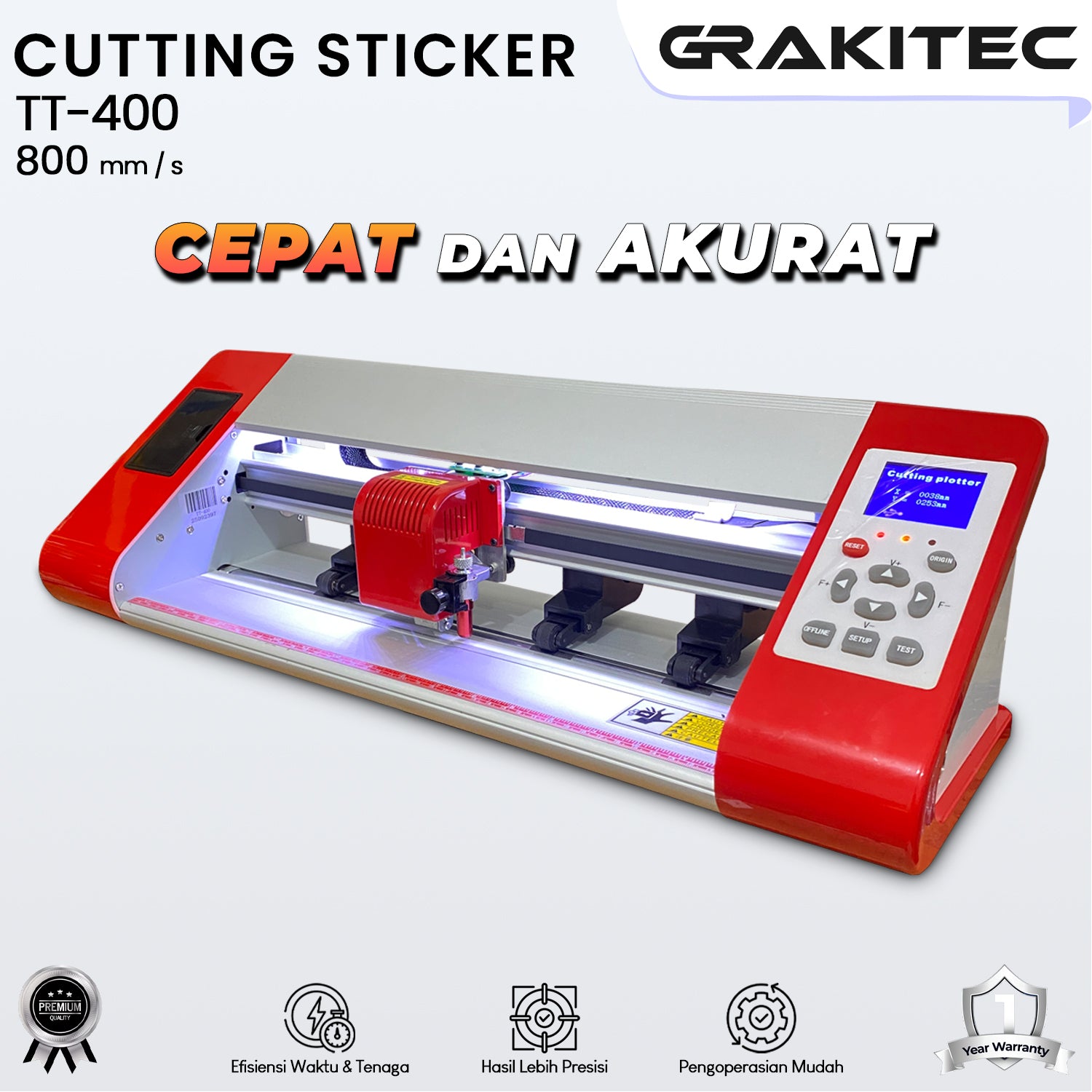 Mesin Cutting Sticker TT-400 A3+ Auto Contour Cut Grakitec