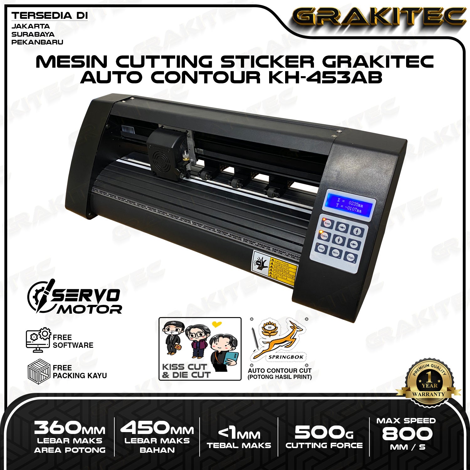 Mesin Cutting Sticker KH-453AB Auto Contour Cut Grakitec