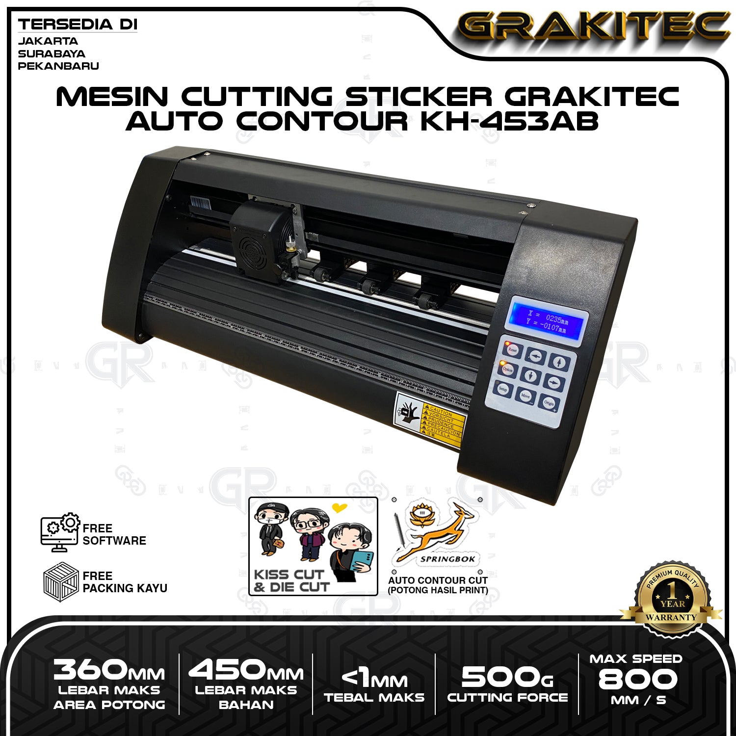 Mesin Cutting Sticker KH-453AB Auto Contour Cut Grakitec