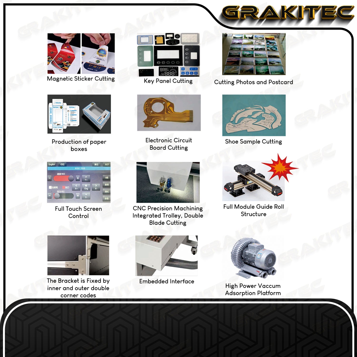 2in1 G5070 | G3550 Mesin Cutting Sticker Flatbed Double Holder Cutting & Creasing Grakitec