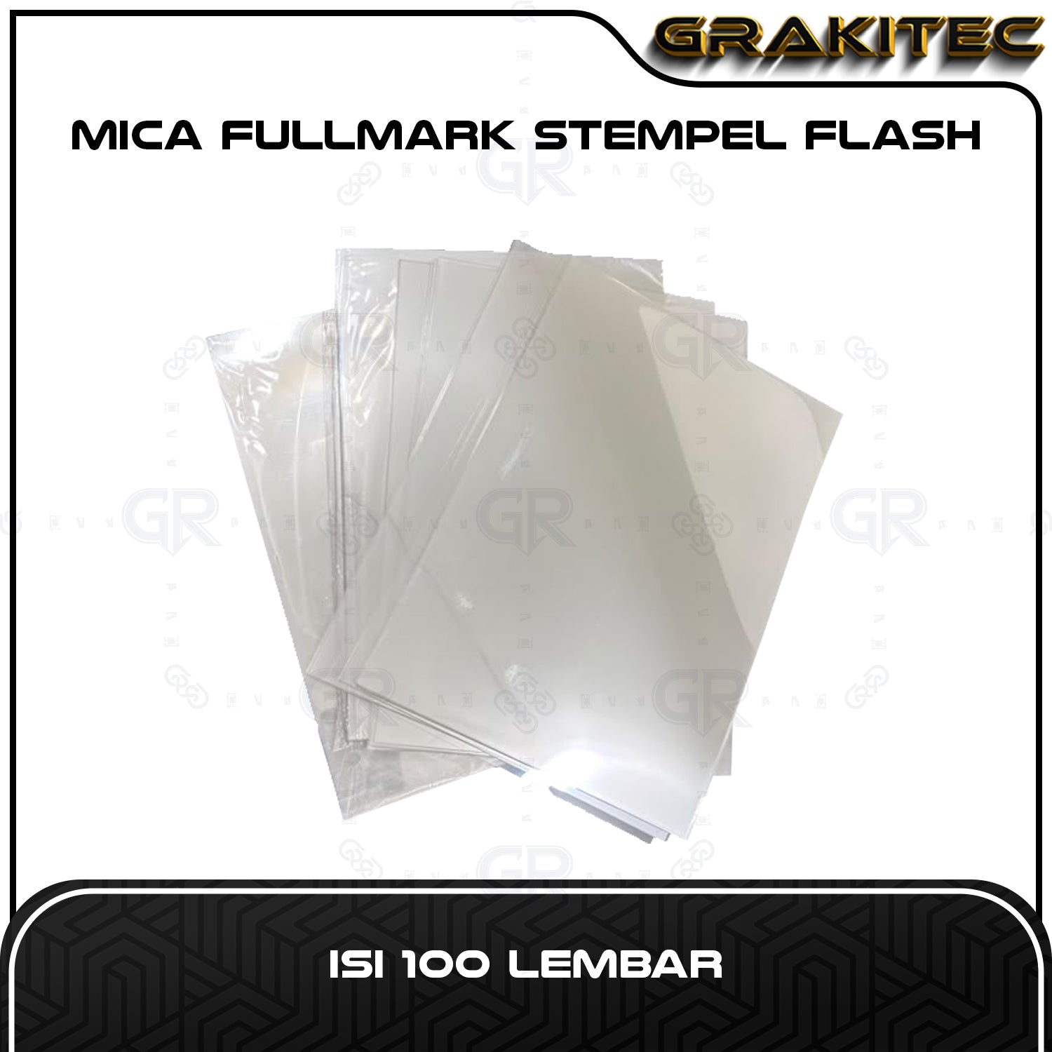 Plastik Mica Stempel Fullmark ( Isi 100L ) 100mic/0.10mm Plastik mika