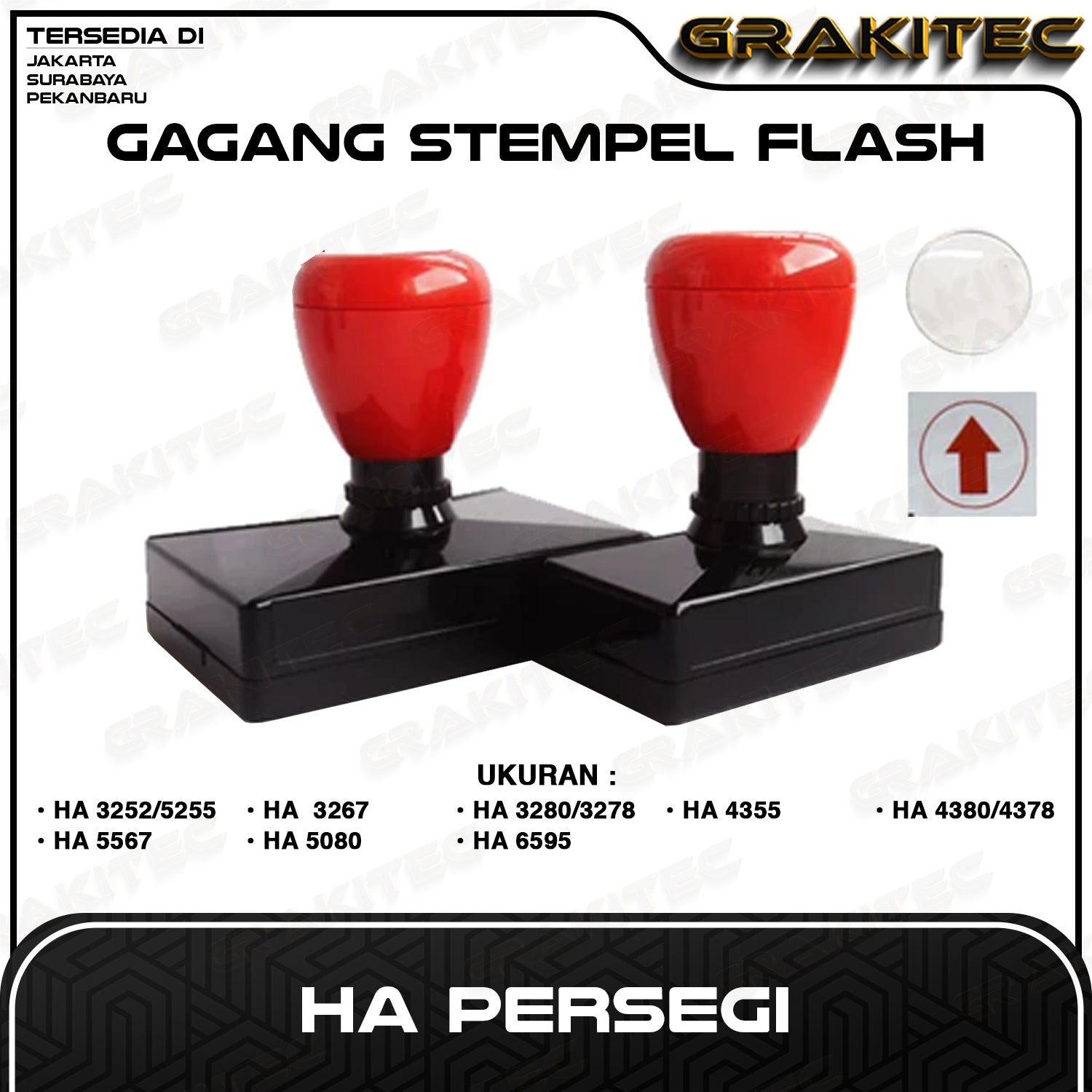 Gagang Stempel Flash HA  Persegi Besar Grafika Kita Cabang Jakarta